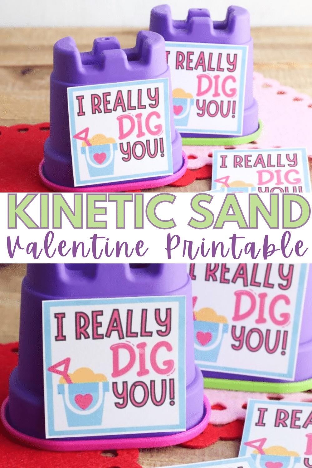 The kids are going to love this Kinetic Sand Valentine printable! This fun Valentine's Day printable makes a fun and unique gift! #valentinesday #valentine #kineticsand #freeprintable #forkids via @wondermomwannab