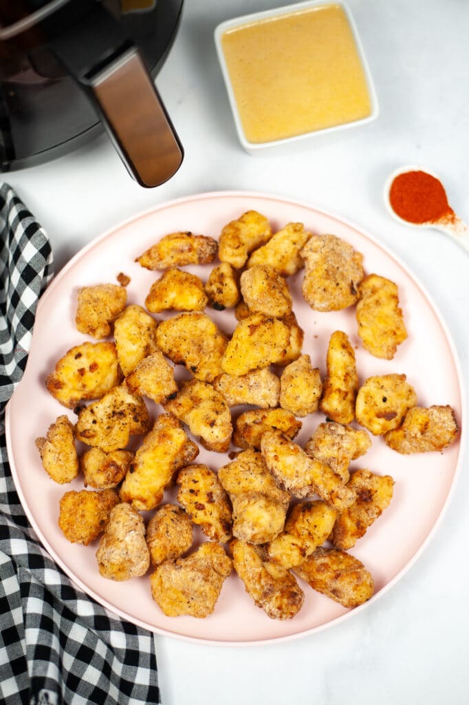 plate full of Air Fryer Copycat Chick Fil A Nuggets 