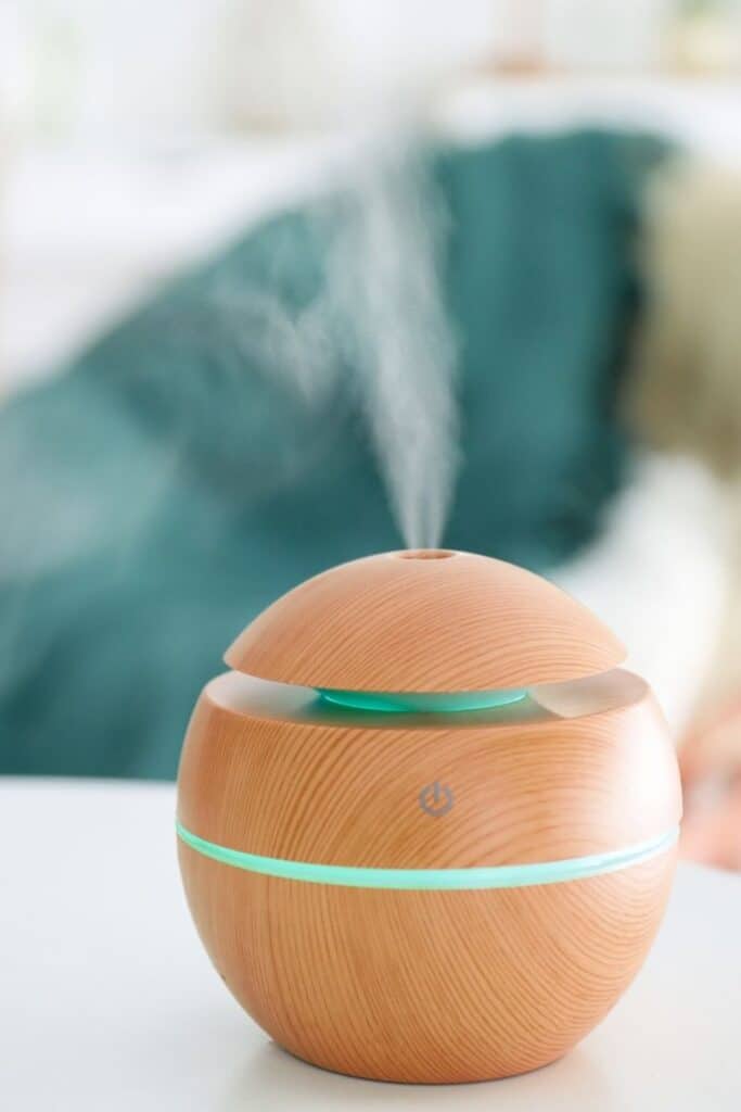 steam coming from a humidifier