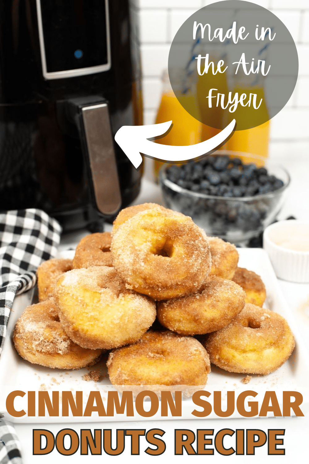 You won't believe how easy it is to make homemade donuts in your air fryer! Just 4 simple ingredients and 15 minutes are all you need. #airfryer #homemadedonuts #recipe via @wondermomwannab