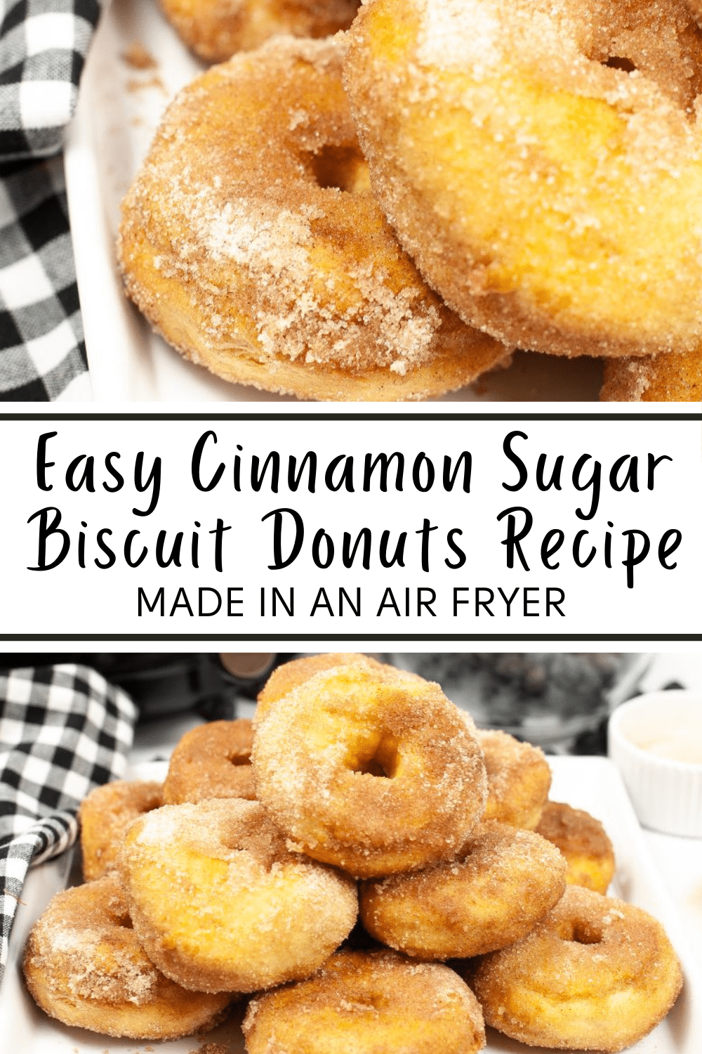 You won't believe how easy it is to make homemade donuts in your air fryer! Just 4 simple ingredients and 15 minutes are all you need. #airfryer #homemadedonuts #recipe via @wondermomwannab