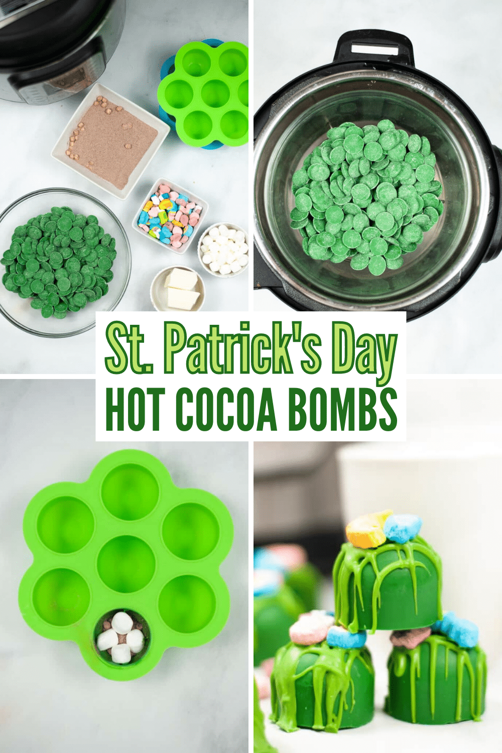 These Instant Pot St. Patrick’s Day Hot Cocoa Bombs are about to make you forget about "luck" and turn your dreams into a reality! #stpatricksday #hotcocoabombs #hotcocoa #hotchocolate via @wondermomwannab