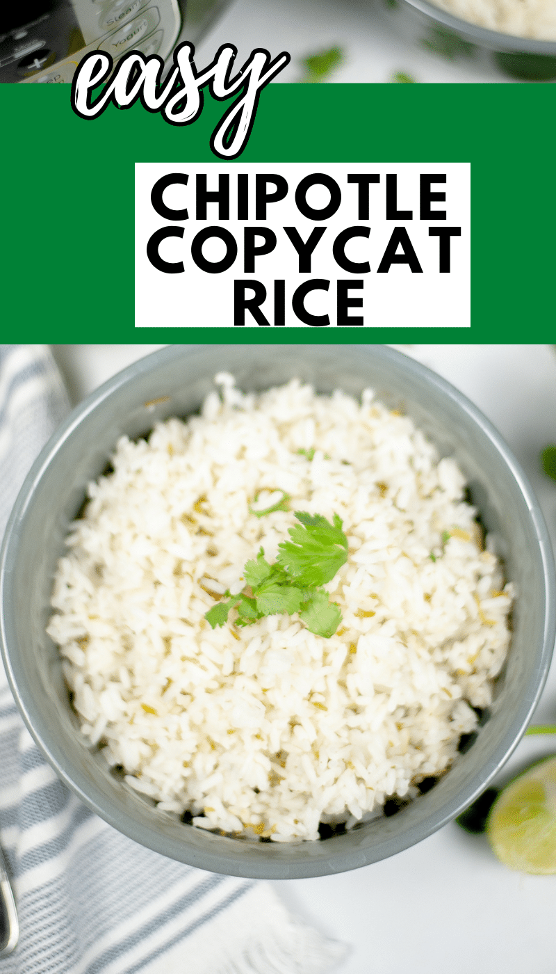 This Instant Pot Copycat Chipotle Cilantro Lime Rice will have you never having to order out! Simple recipe that tastes like the real deal! #instantpot #pressurecooker #chipotle #cilantrolimerice #recipe via @wondermomwannab