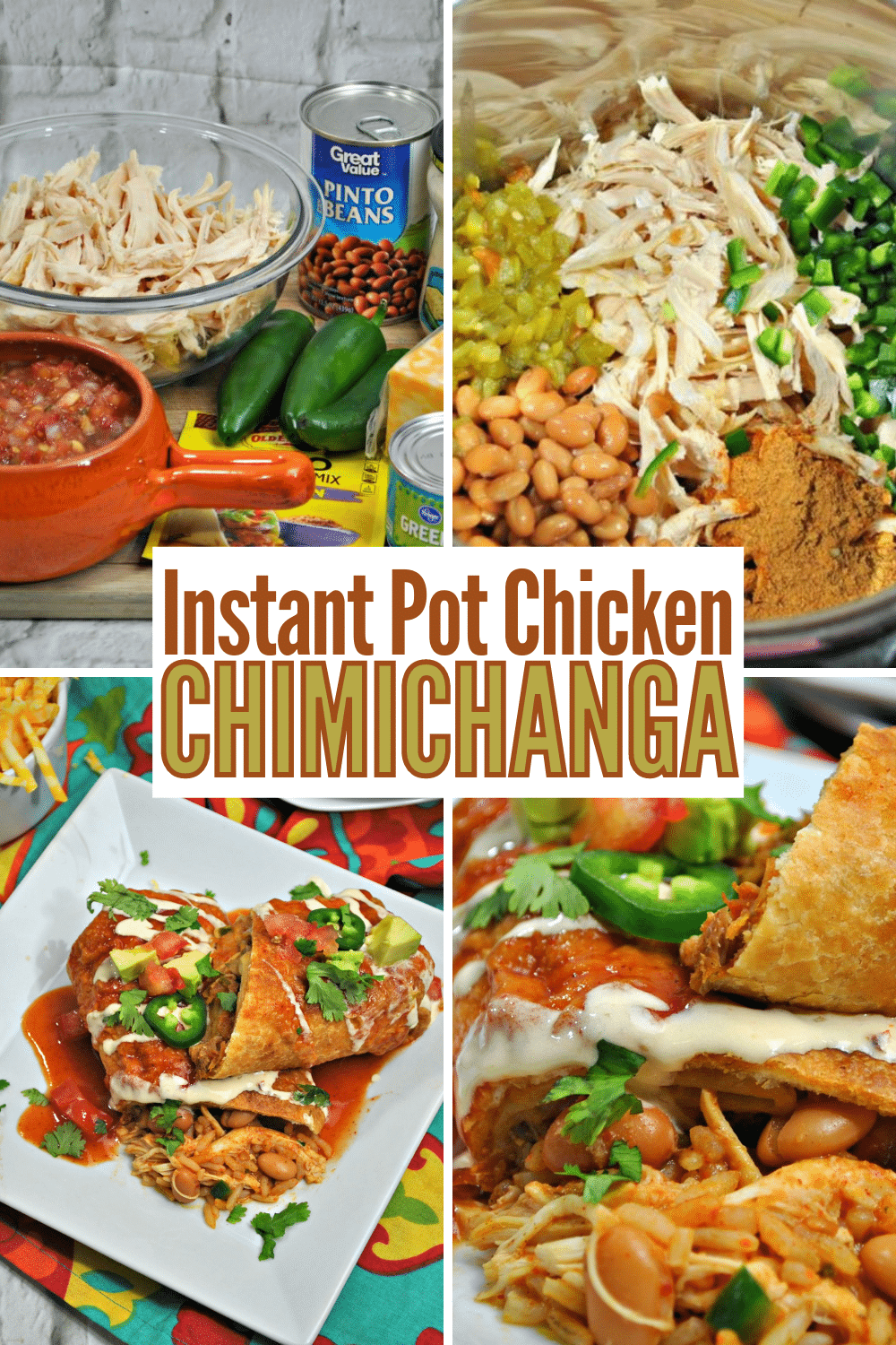 This Easy Instant Pot Chicken Chimichanga Recipe makes dinnertime a total breeze! Packed full of flavor and ready with minimal effort! #instantpot #pressurecooker #chickenchimichanga #chimichanga #recipe via @wondermomwannab