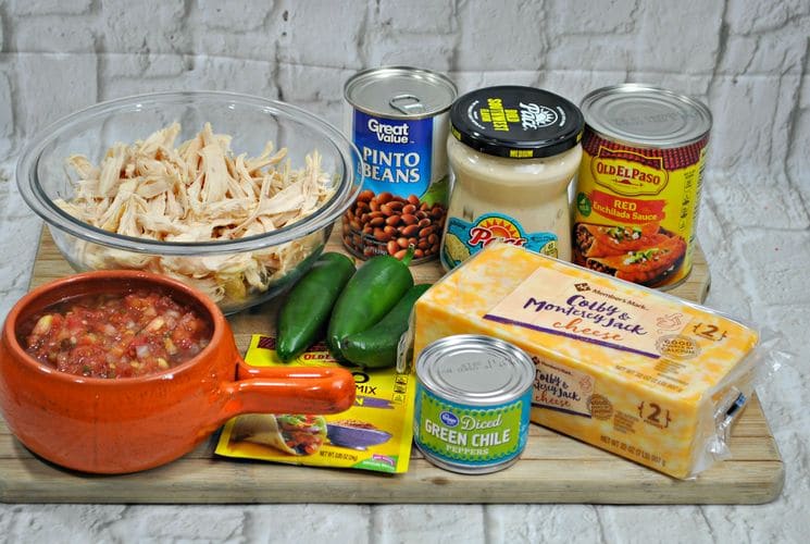 ingredients for Easy Instant Pot Chicken Chimichanga Recipe
