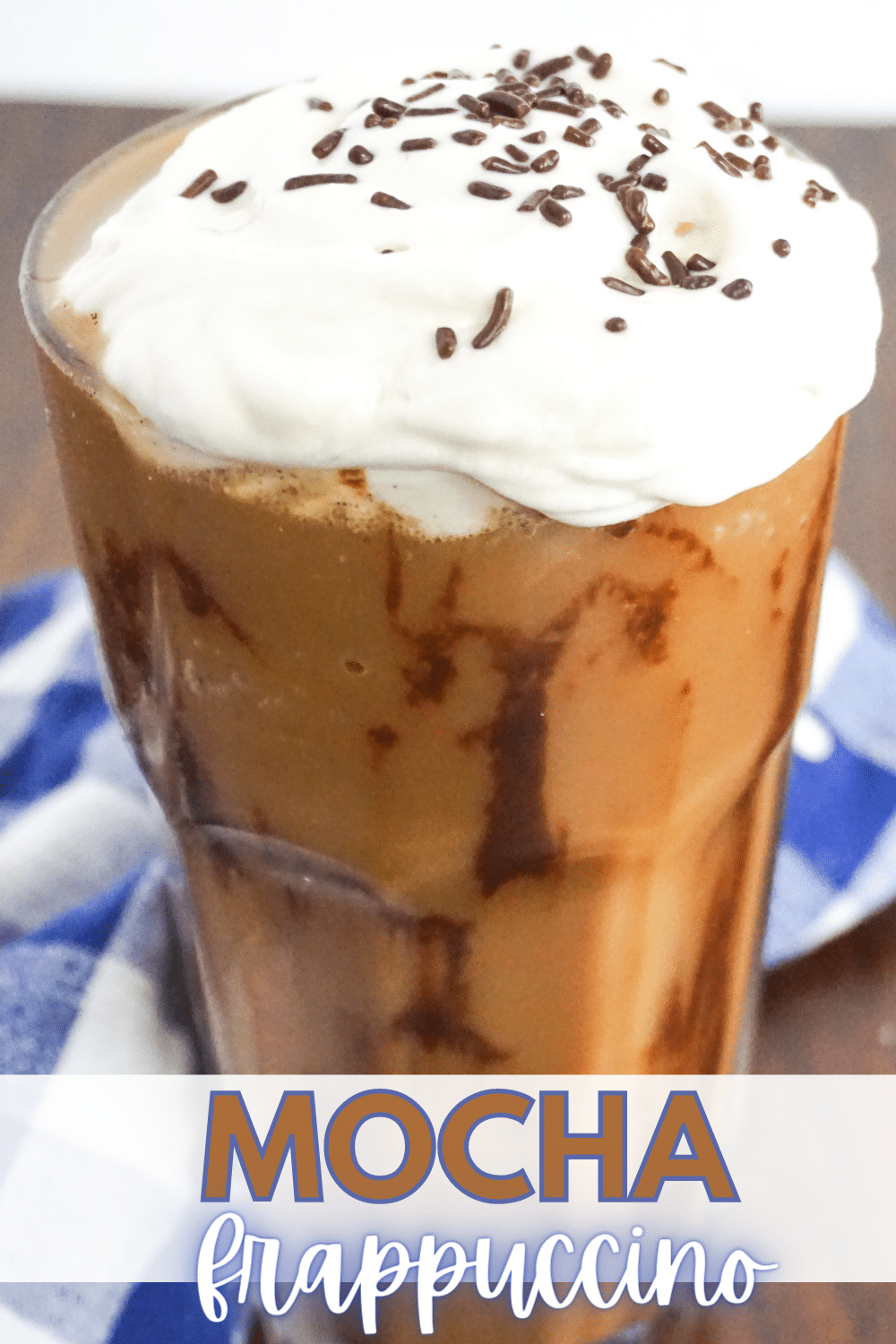 Love the taste and flavor of a mocha Frappuccino? It's time to take charge and make this homemade mocha frappuccino recipe yourself! #mochafrappuccino #mocha #frappuccino #homemadefrappuccino via @wondermomwannab