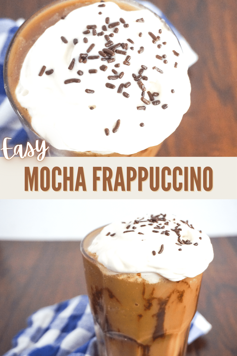Love the taste and flavor of a mocha Frappuccino? It's time to take charge and make this homemade mocha frappuccino recipe yourself! #mochafrappuccino #mocha #frappuccino #homemadefrappuccino via @wondermomwannab