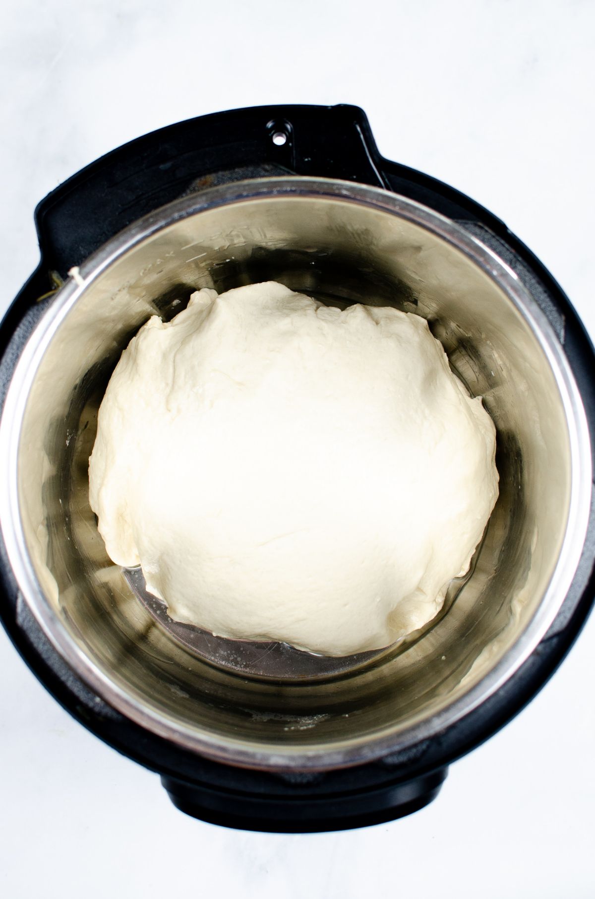 Dough in an instant pot.