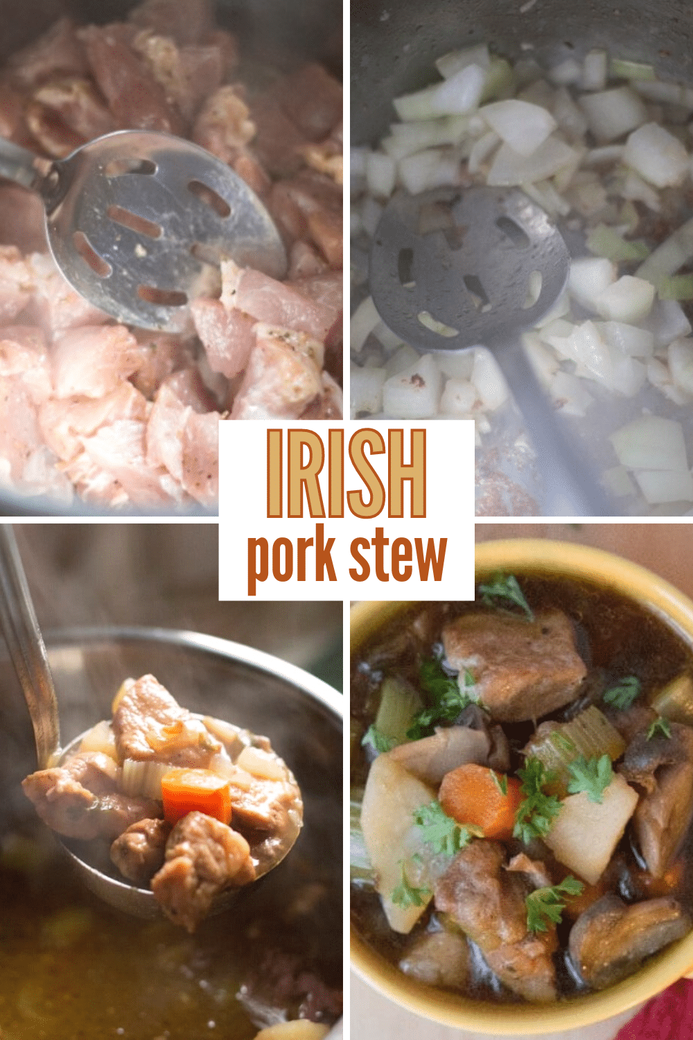 This Irish Pork Stew is hearty and flavorful. Even better, it’s super easy to make since the pressure cooker will do most of the work! Natural, wholesome ingredients. #instantpotrecipes #porkrecipes #easydinner #pressurecooker via @wondermomwannab
