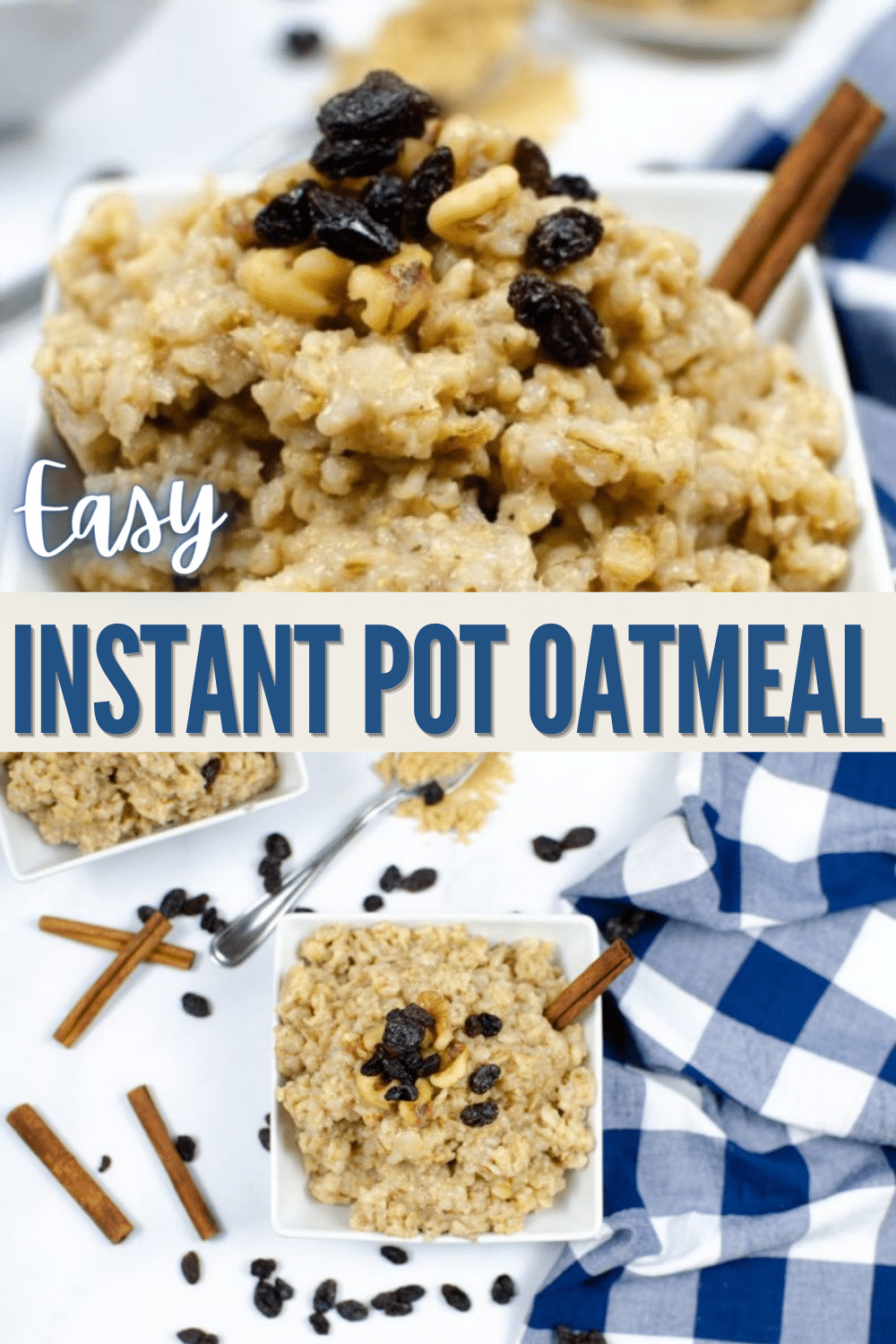 Instant Pot Oatmeal is perfect for busy mornings! This easy recipe cooks while you get ready for the day, making your morning less stressful. #instantpot #pressurecooker #oatmeal #breakfast #recipe via @wondermomwannab
