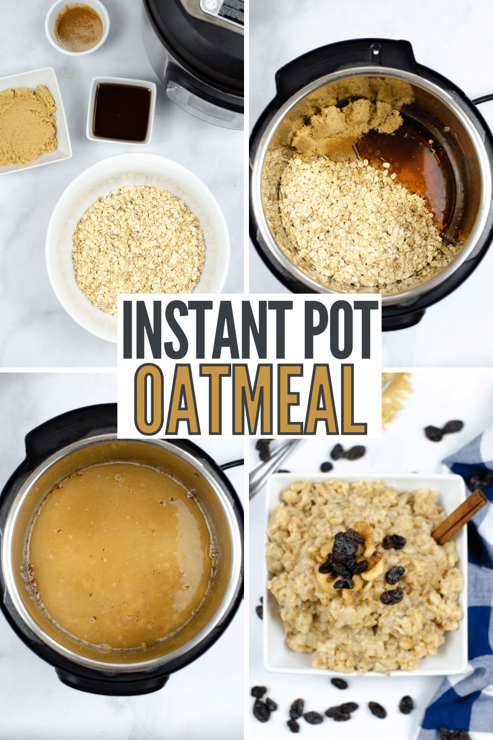 Instant Pot Oatmeal is perfect for busy mornings! This easy recipe cooks while you get ready for the day, making your morning less stressful. #instantpot #pressurecooker #oatmeal #breakfast #recipe via @wondermomwannab