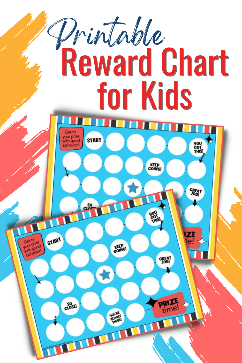 This printable reward chart for kids can be used in many ways and is a great tool to help kids improve behavior and reach goals. #printables #rewardcharts #printablesforkids #rewardchartprintable via @wondermomwannab