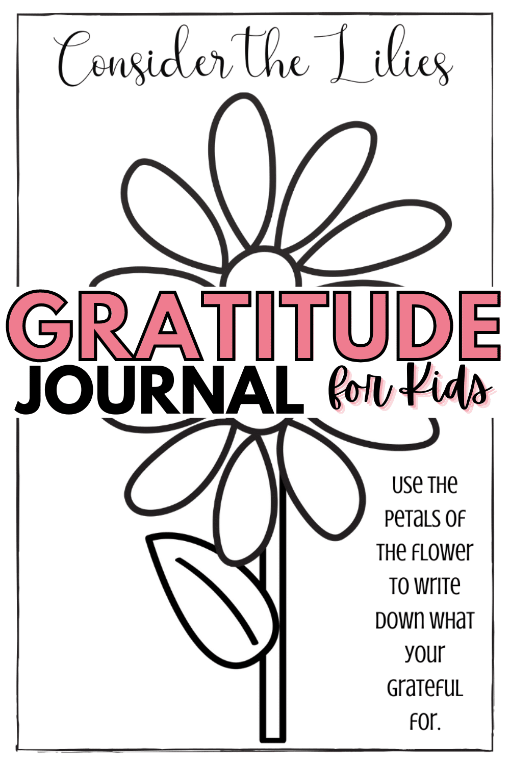 This Gratitude Journal for Kids is perfect for remembering what to be thankful for! This printable journal is great for all ages! #freeprintable #journal #forkids #gratitudejournal #thankful via @wondermomwannab