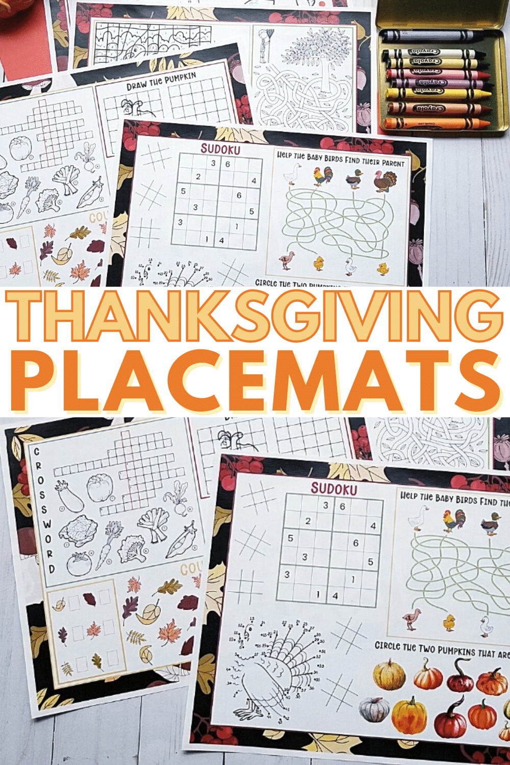 Make Thanksgiving creative and fun with these Thanksgiving Printable Placemats! The kids can use their minds while waiting for lunch! #thanksgivingprintable #thanksgivingplacemats #placemats #freeprintable #forkids via @wondermomwannab