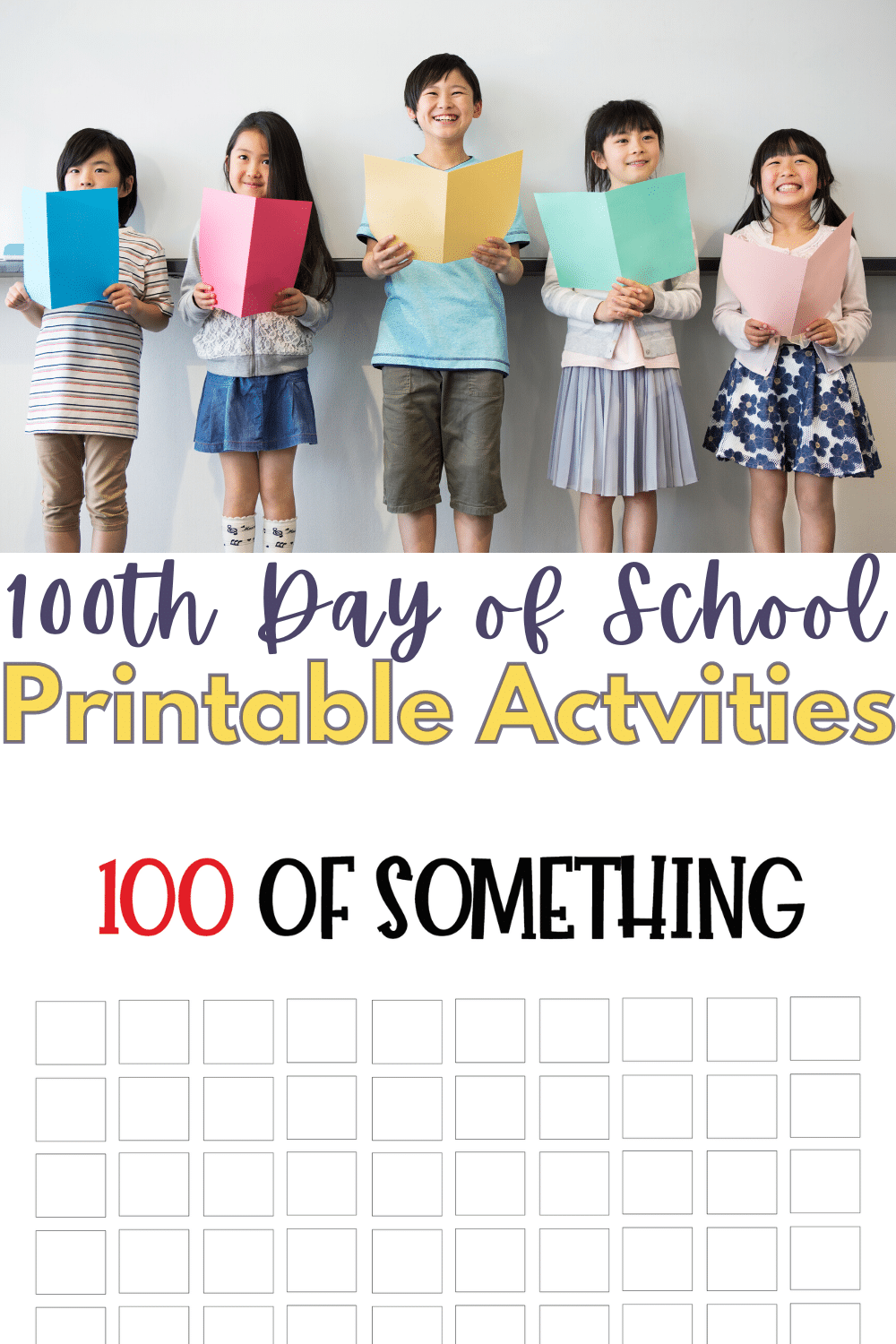 The kids will love these 100th Day of School Printables! With the 100 days of school coming up soon, these fun school printables are free! #100thdayofschool #freeprintable #school #100days via @wondermomwannab