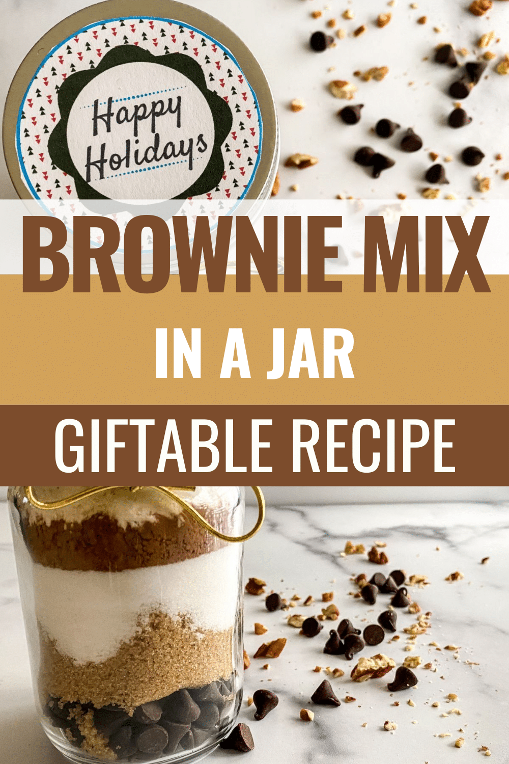 Brownie Mix in a Jar makes for a perfect teacher or neighbor gift. It's easy to make and is a budget-friendly way to give a tasty gift. #teachergift #giftidea #browniemixinajar #christmas #browniemix via @wondermomwannab