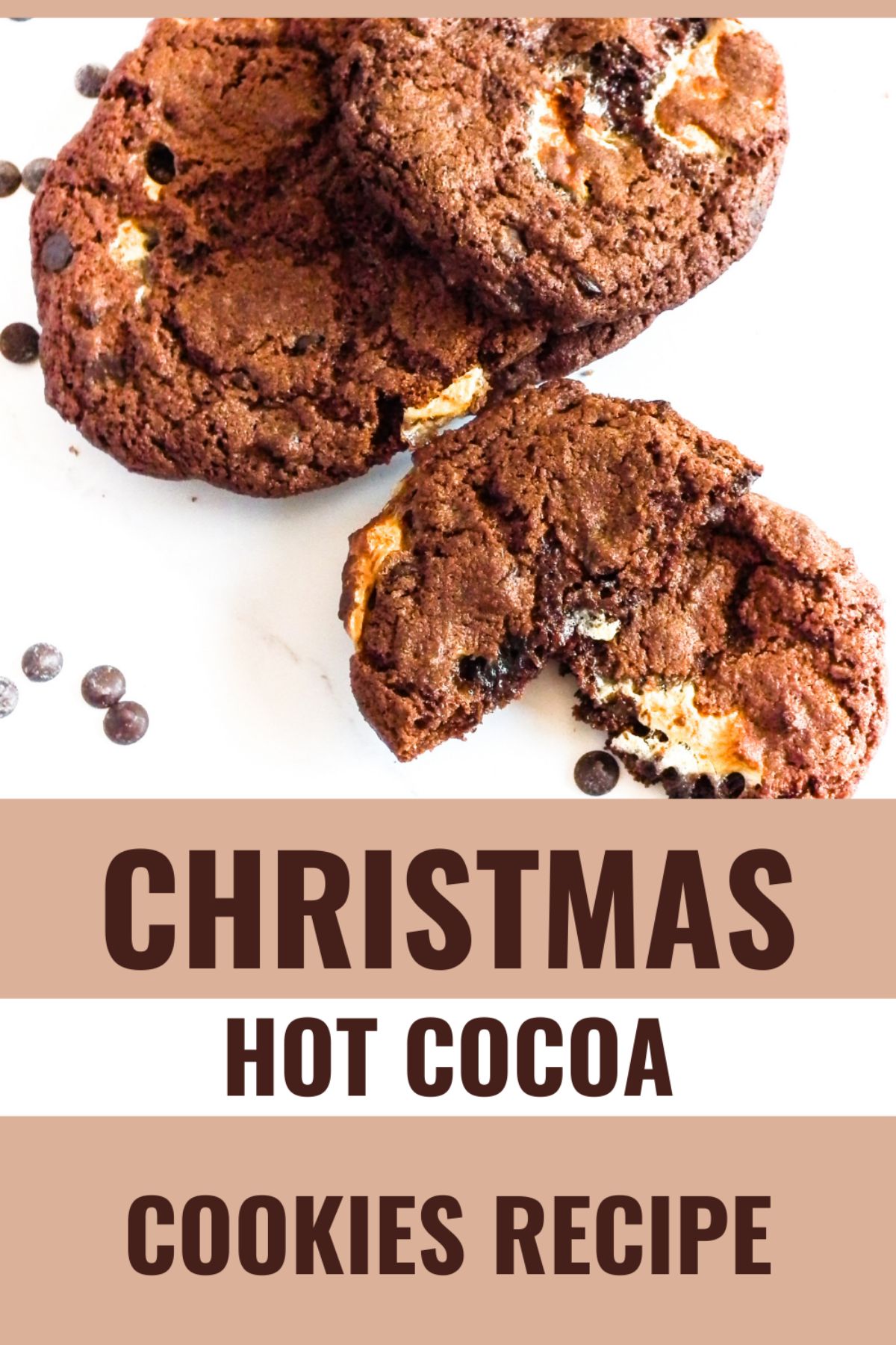 Christmas Hot Cocoa Cookies are the perfect mix of chewy and rich chocolate cookies. They're the perfect wintertime treat. #christmascookie #hotcocoa #christmas #cookie #chocolate via @wondermomwannab