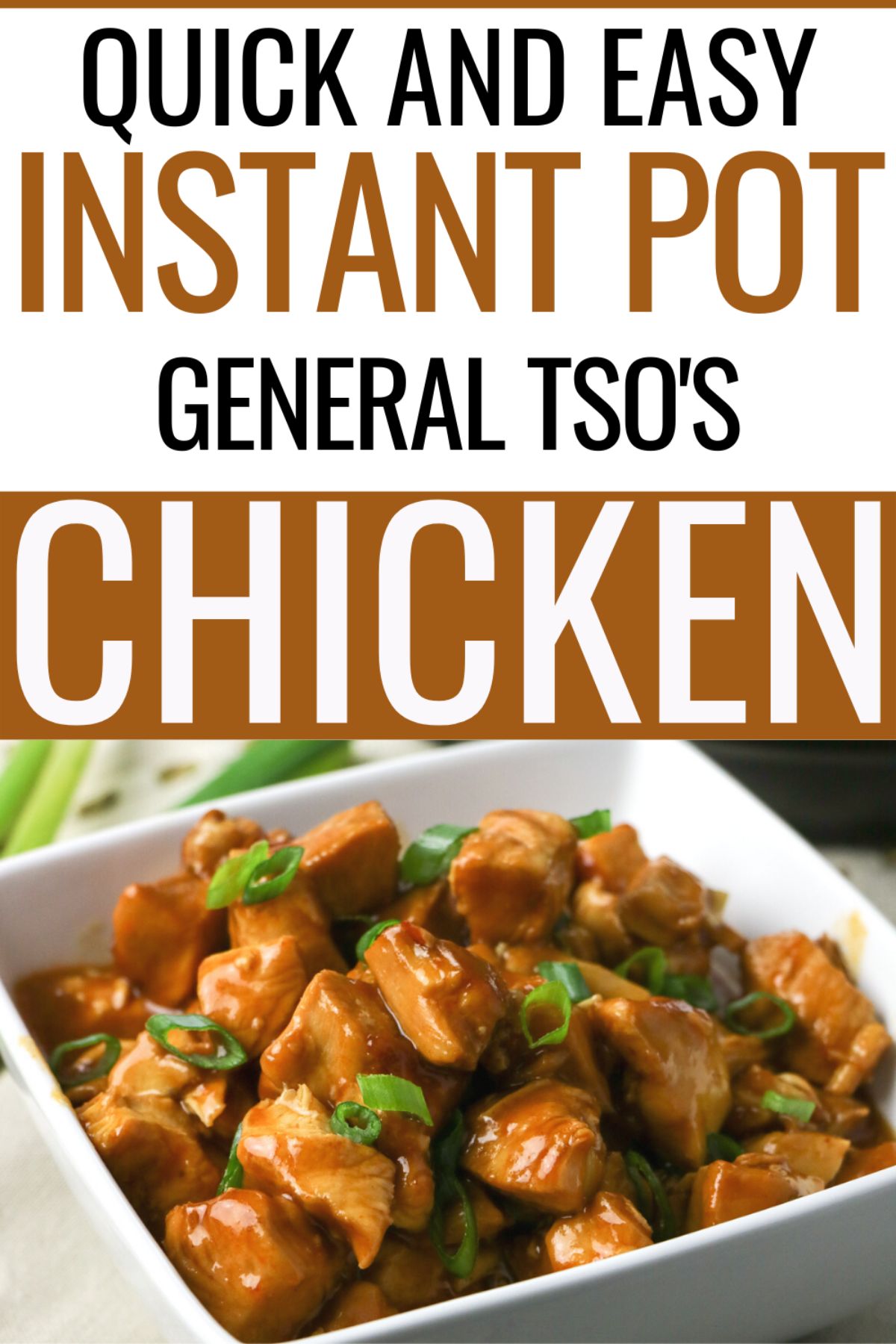 Instant Pot General Tso’s Chicken is perfect to whip up when you are craving Chinese takeout! It’s so easy and ready in less than 30 minutes. #instantpot #pressurecooker #generaltsoschicken #chinesefood #chicken via @wondermomwannab