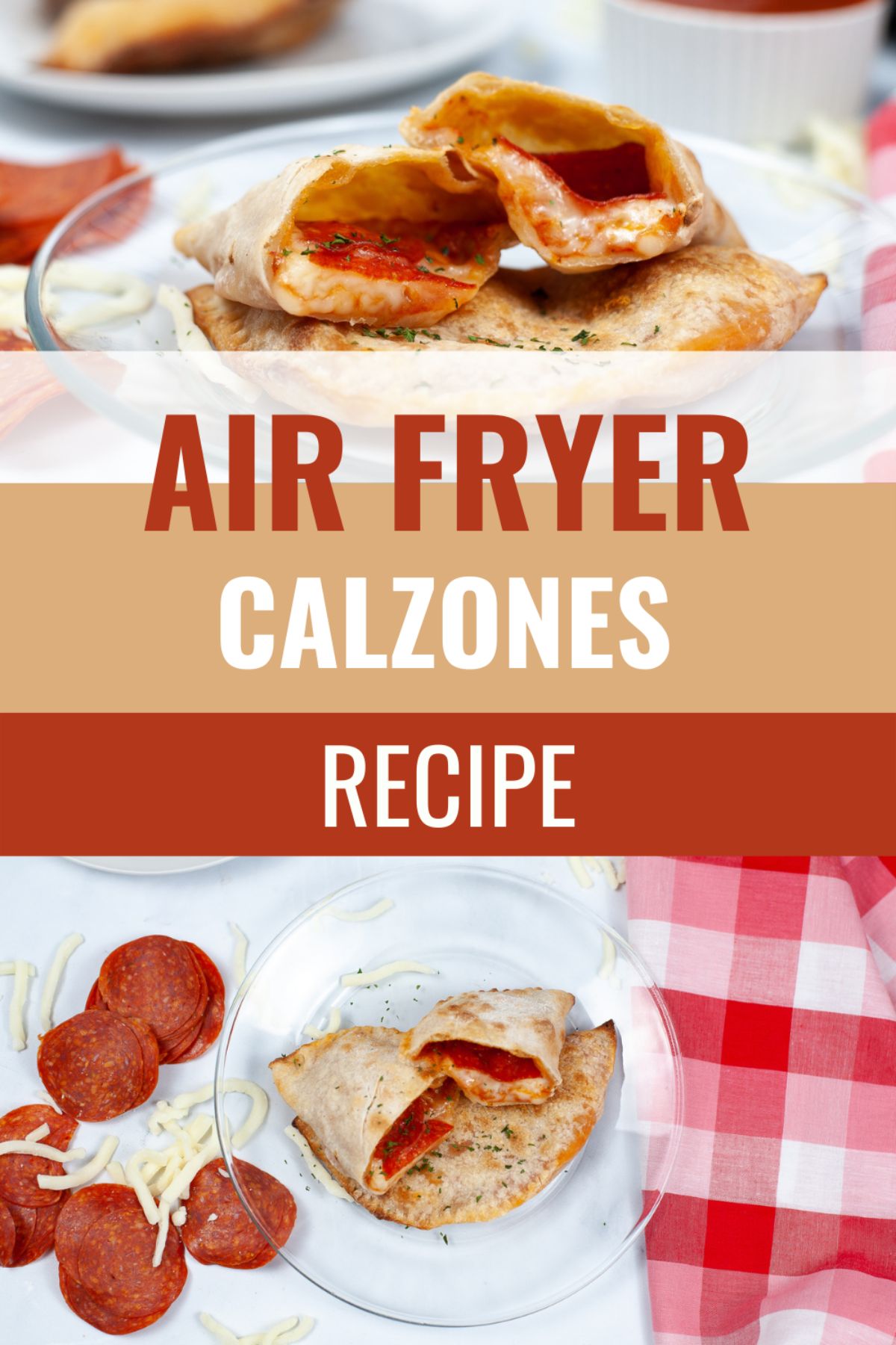 Air Fryer Calzone Recipe is a savory bread pocket that is filled with gooey cheese and your favorite pizza topping. It's easy to make! #airfryer #calzone #calzonerecipe #recipe via @wondermomwannab