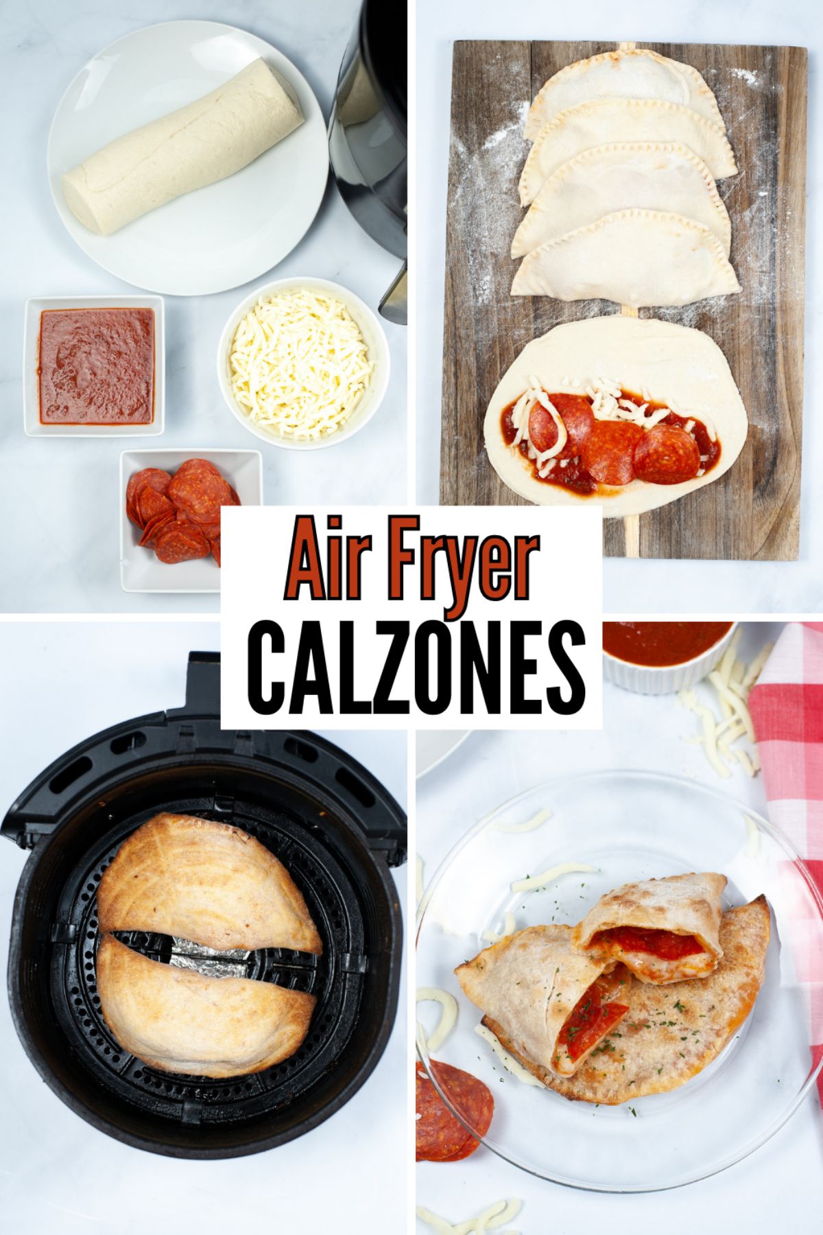 Air Fryer Calzone Recipe is a savory bread pocket that is filled with gooey cheese and your favorite pizza topping. It's easy to make! #airfryer #calzone #calzonerecipe #recipe via @wondermomwannab