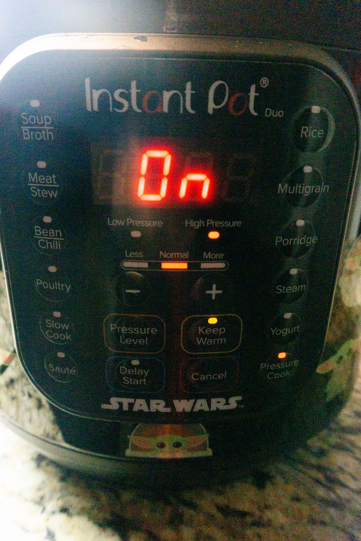 Instant pot turned to manual/normal mode.