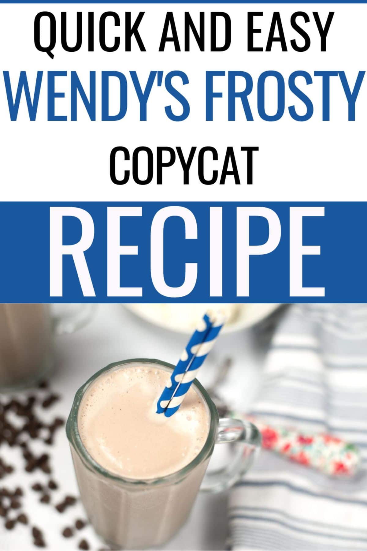 This Wendy’s Frosty Recipe is one recipe you don’t want to miss! They're incredibly easy to make, and also a lot cheaper than buying them. #wendysfrostyrecipe #chocolatefrosty #wendysmilkshake #chocolatefrostyrecipe #homemadewendysfrosty via @wondermomwannab