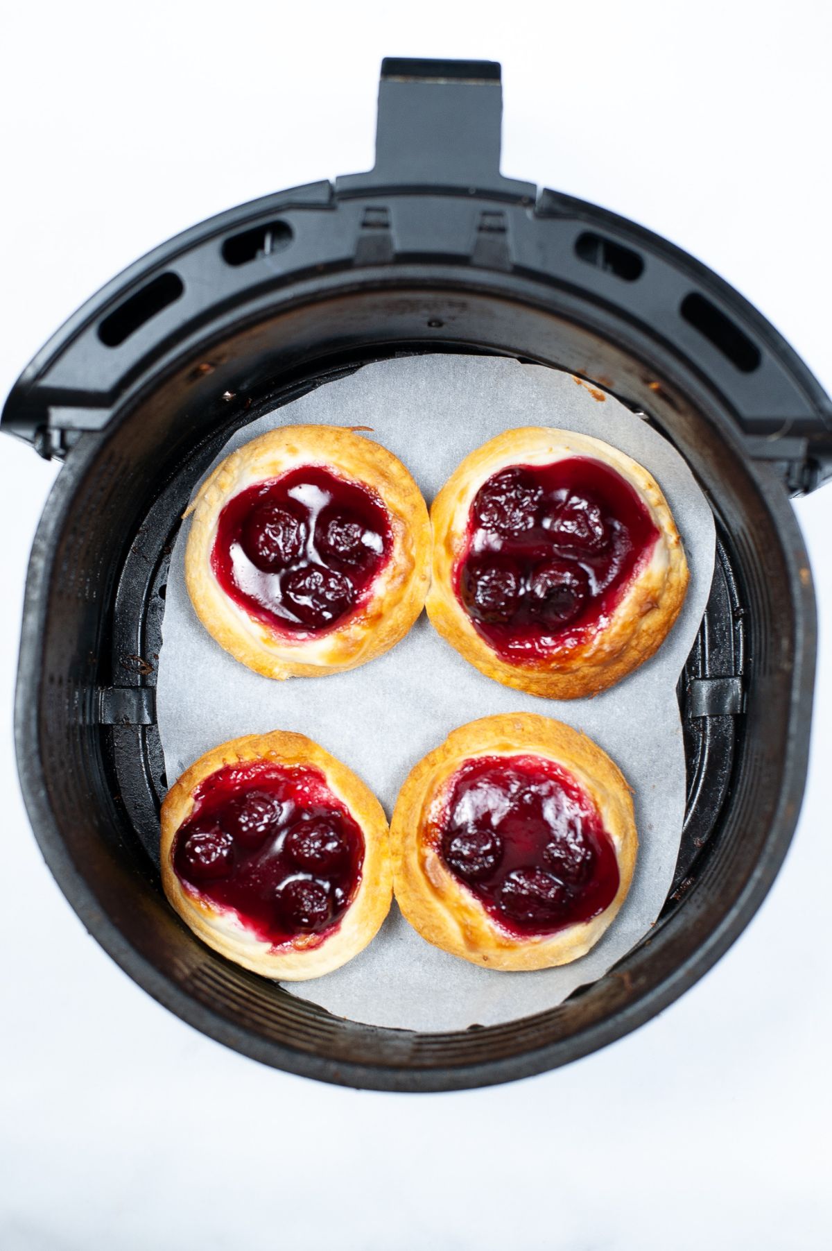 Cooked Cherry Cream Cheese Crescent Roll Danish Recipe in Air Fryer
