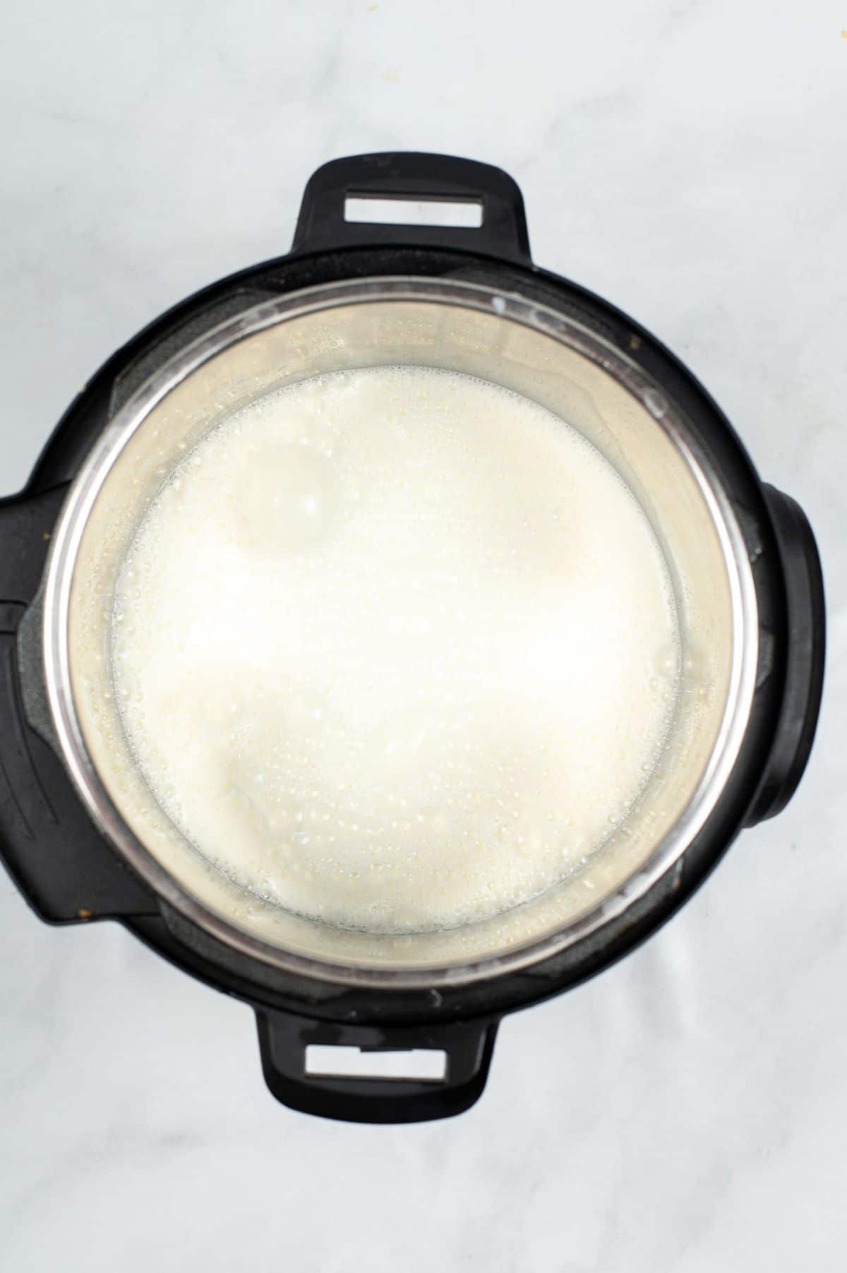 Lemon and Milk mixture in Instant Pot 