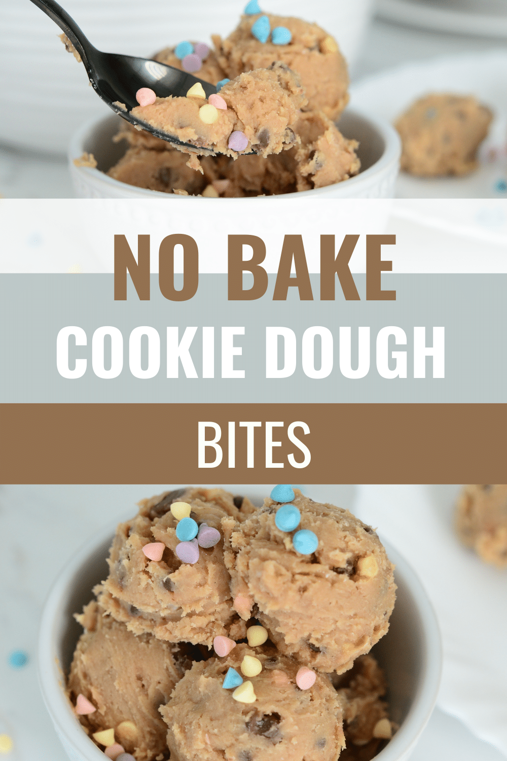 If you love cookie dough, then you’re going to love these No Bake Cookie Dough Bites! They’re perfect when you’re craving something sweet. #cookiedoughbites #nobake #cookiedough via @wondermomwannab