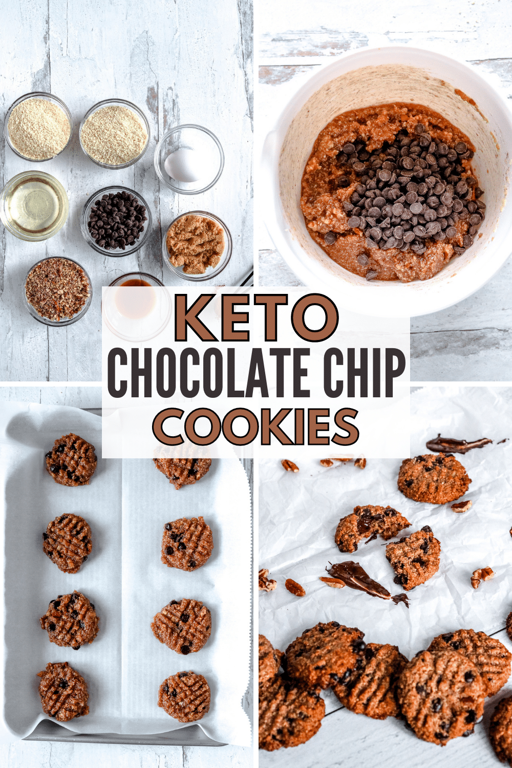 This Keto Chocolate Chip Cookies recipe is delicious and nutritious. These keto-friendly cookies are also gluten-free and sugar-free. #keto #chocolatechipcookies #recipe #glutenfree #sugarfree via @wondermomwannab