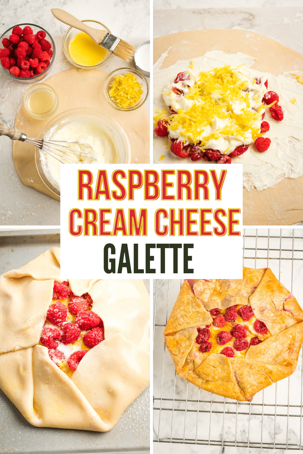 This raspberry cream cheese galette is everything you love about pie, without the fuss. This is a dessert that’s sure to impress. #raspberry #creamcheese #galette #dessert #recipe via @wondermomwannab