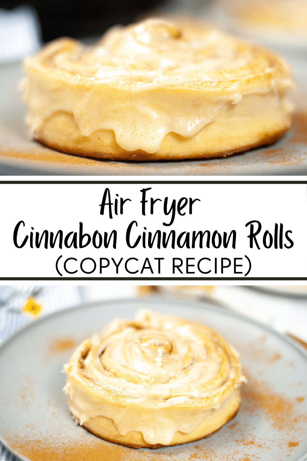 Air Fryer Cinnamon Rolls are easy to make and taste just like the real thing! If you're looking for a delicious breakfast recipe, try these! #airfryercinnamonrolls #airfryer #cinnamonrolls #cinnaboncopycatrecipe via @wondermomwannab