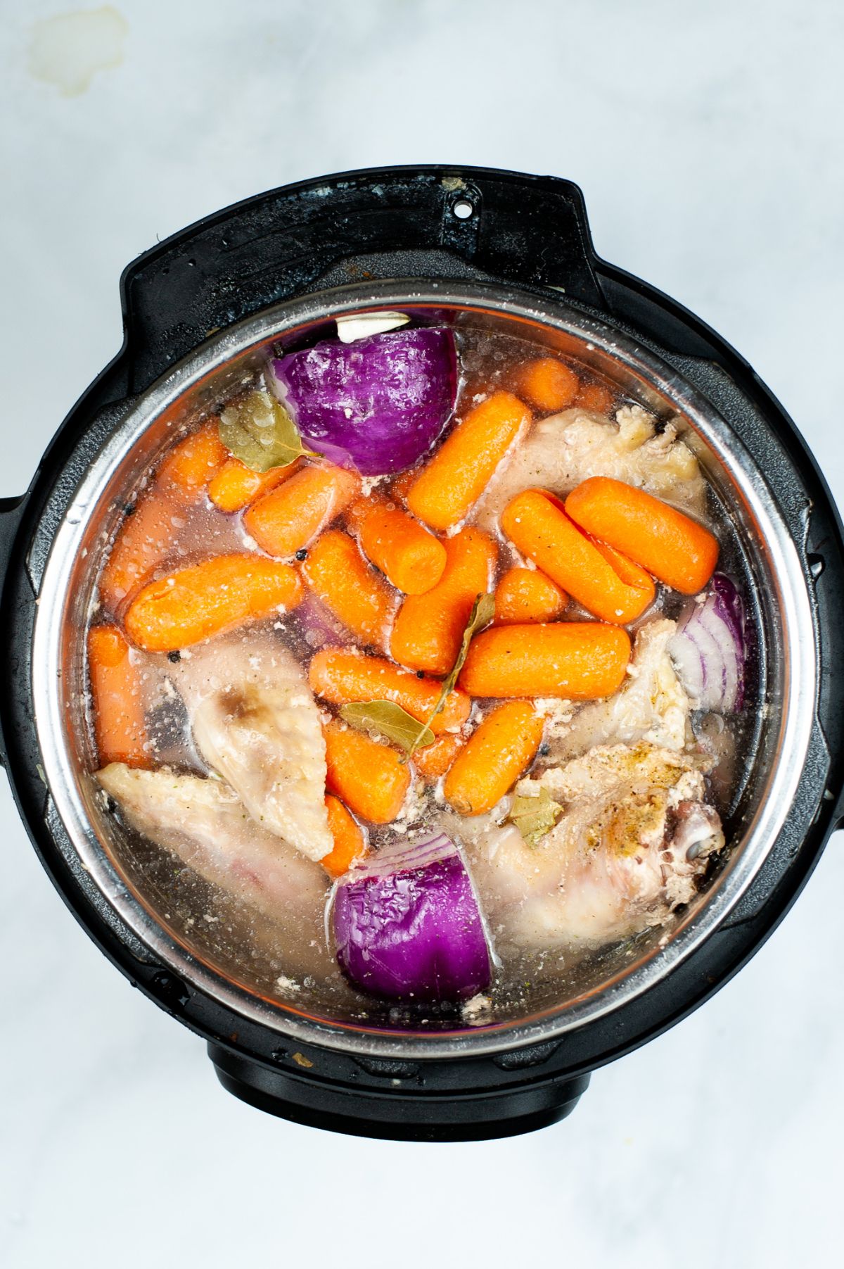 All the ingredients inside the Instant Pot