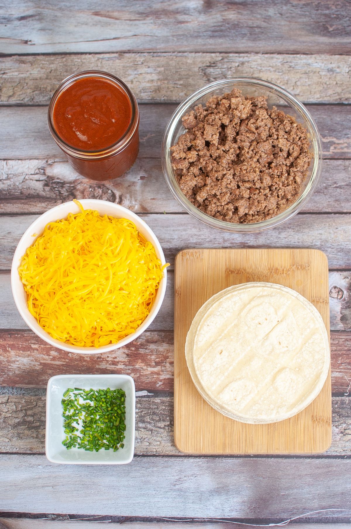 Air Fryer Enchiladas ingredients 