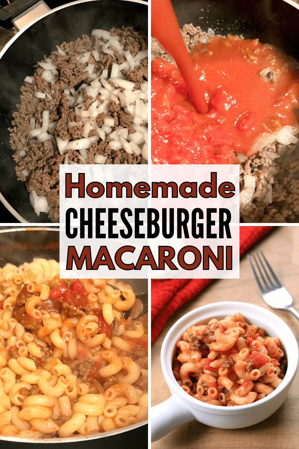 This homemade cheeseburger macaroni is so easy to make and is the perfect weeknight dinner! It's flavorful and will be a hit with the family! #homemadecheeseburgermacaroni #cheeseburger #macaroni #dinnerrecipe via @wondermomwannab