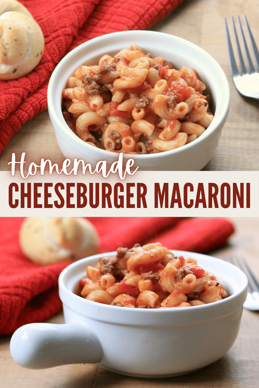 This homemade cheeseburger macaroni is so easy to make and is the perfect weeknight dinner! It's flavorful and will be a hit with the family! #homemadecheeseburgermacaroni #cheeseburger #macaroni #dinnerrecipe via @wondermomwannab
