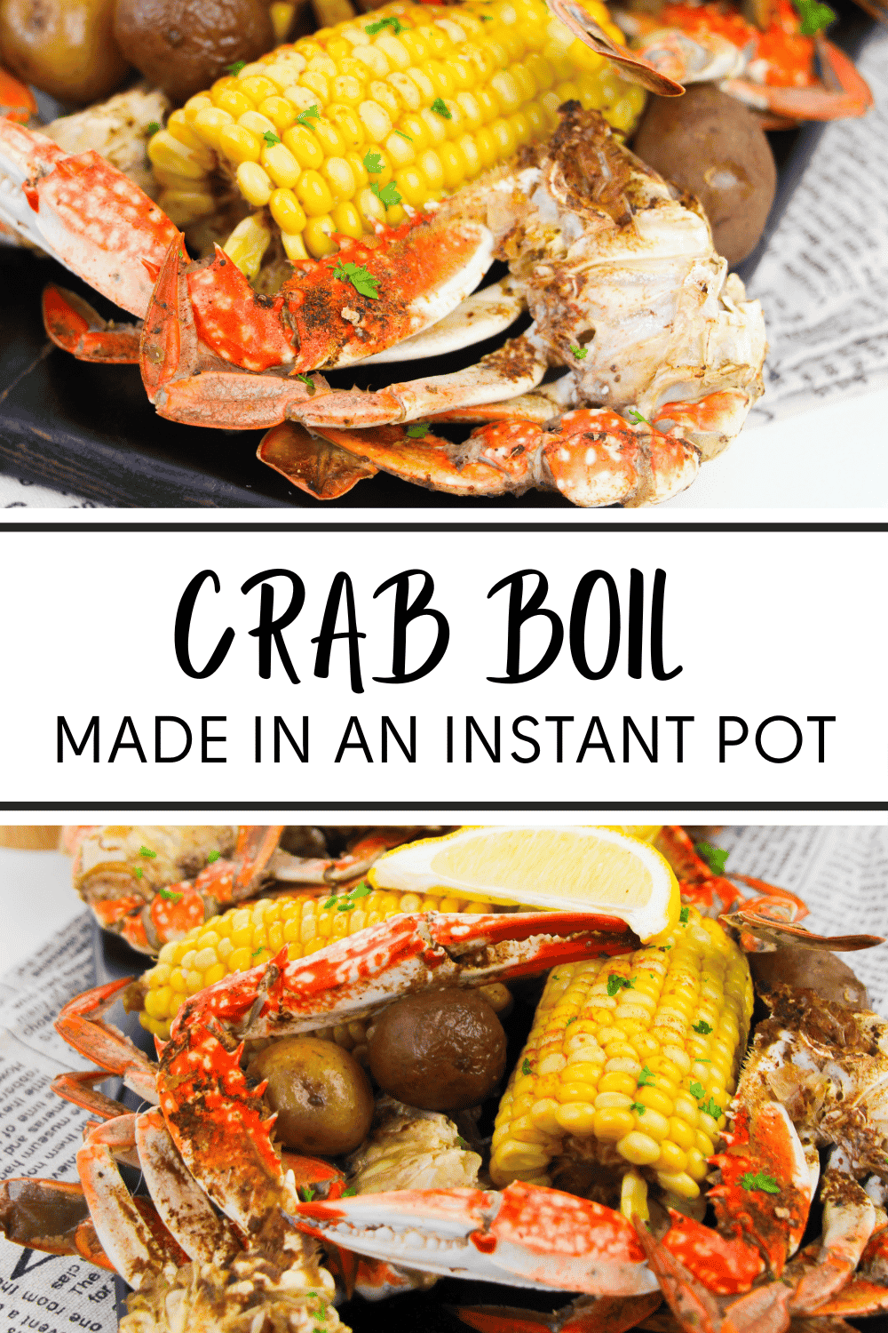 This Instant Pot Crab Boil is an easy and delicious way to enjoy crab without all the hassle! It’s perfect for a summertime dinner. #instantpot #pressurecooker #crabboil via @wondermomwannab