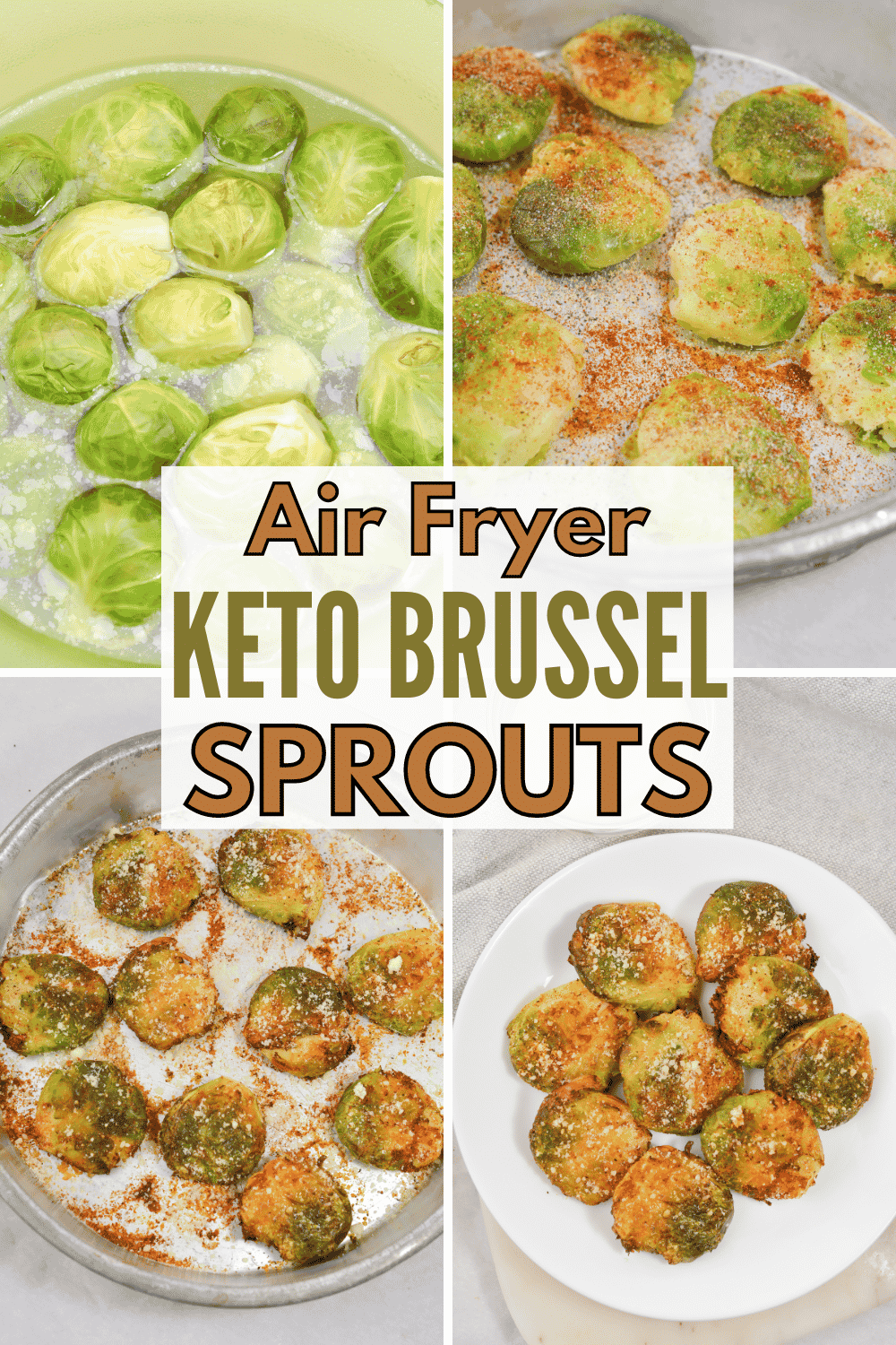 Air Fryer Keto Brussel Sprouts are a delicious and healthy low carb option. They're coated in a mixture of spices and air fried to perfection. #ketobrusselsprouts #airfryer #brusselsprouts #keto #recipe via @wondermomwannab