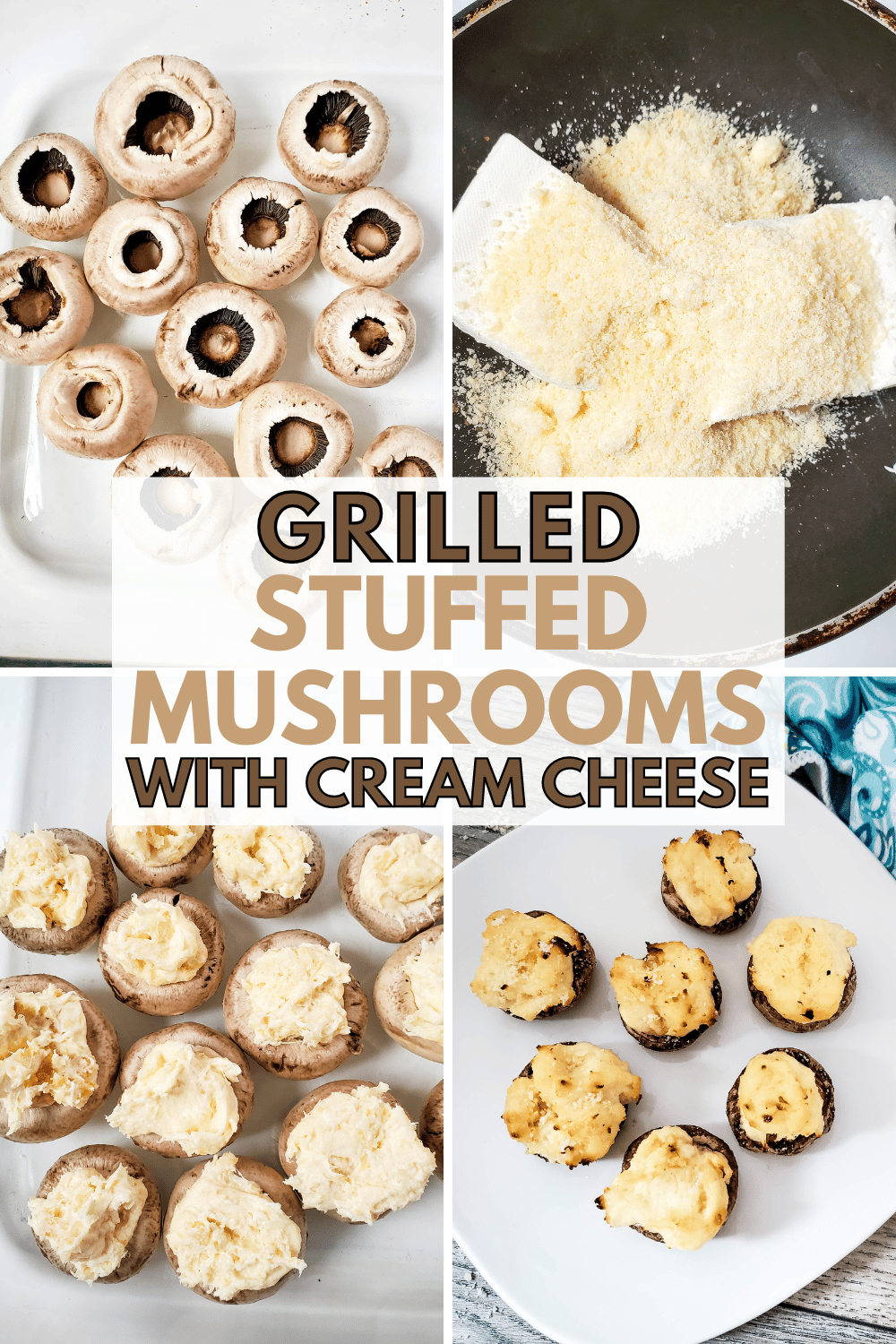 These Grilled Stuffed Mushrooms with Cream Cheese are the perfect appetizer for your next party! They’re easy to make and full of flavor. #grilledstuffedmushrooms #stuffedmushrooms #creamcheese #appetizer #recipe via @wondermomwannab