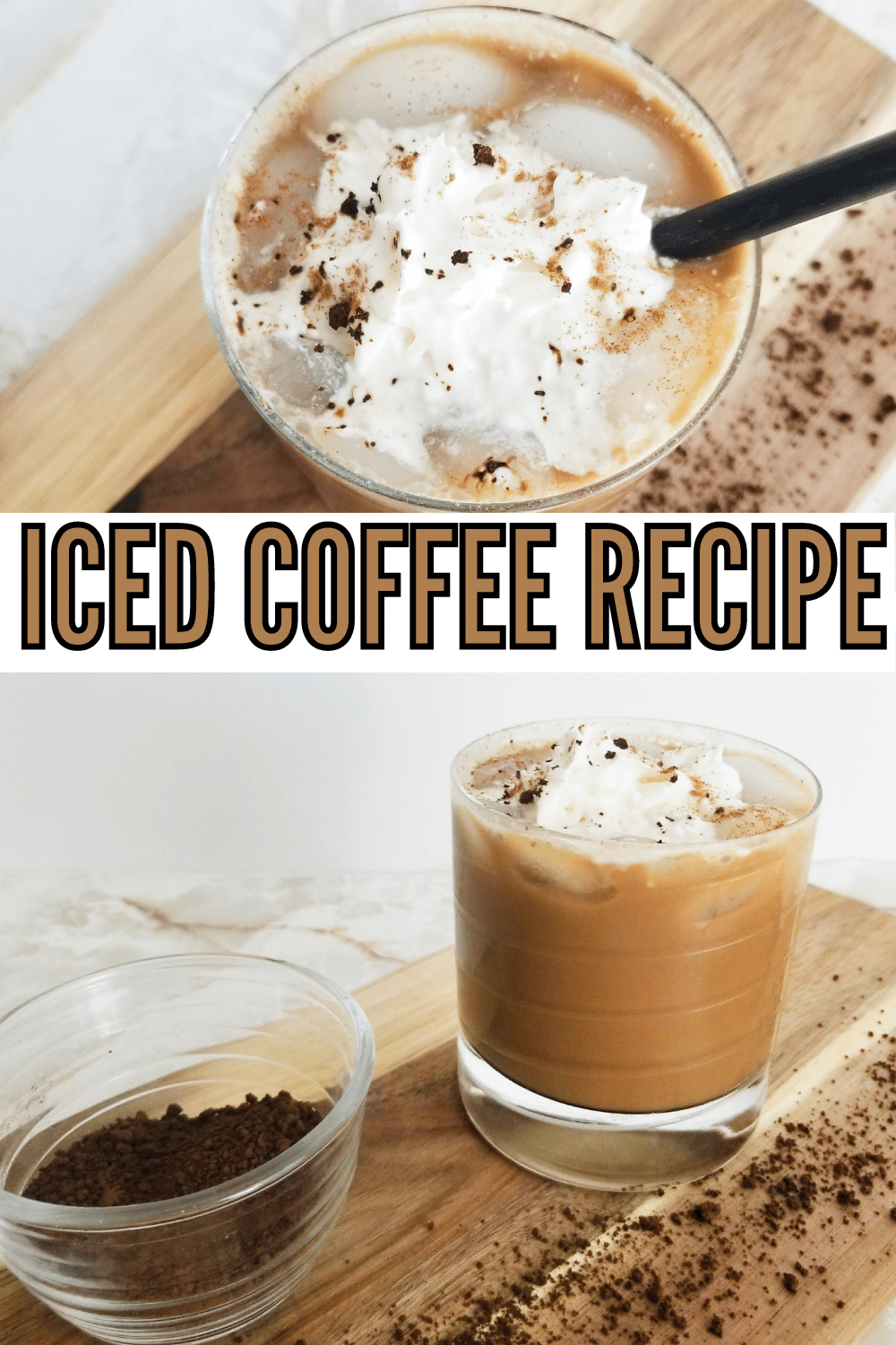 This Iced Coffee recipe is the perfect way to cool off on a hot summer day! When you want a refreshing iced coffee, try this recipe! #icedcoffeerecipe #icedcoffee #coffee #recipe via @wondermomwannab
