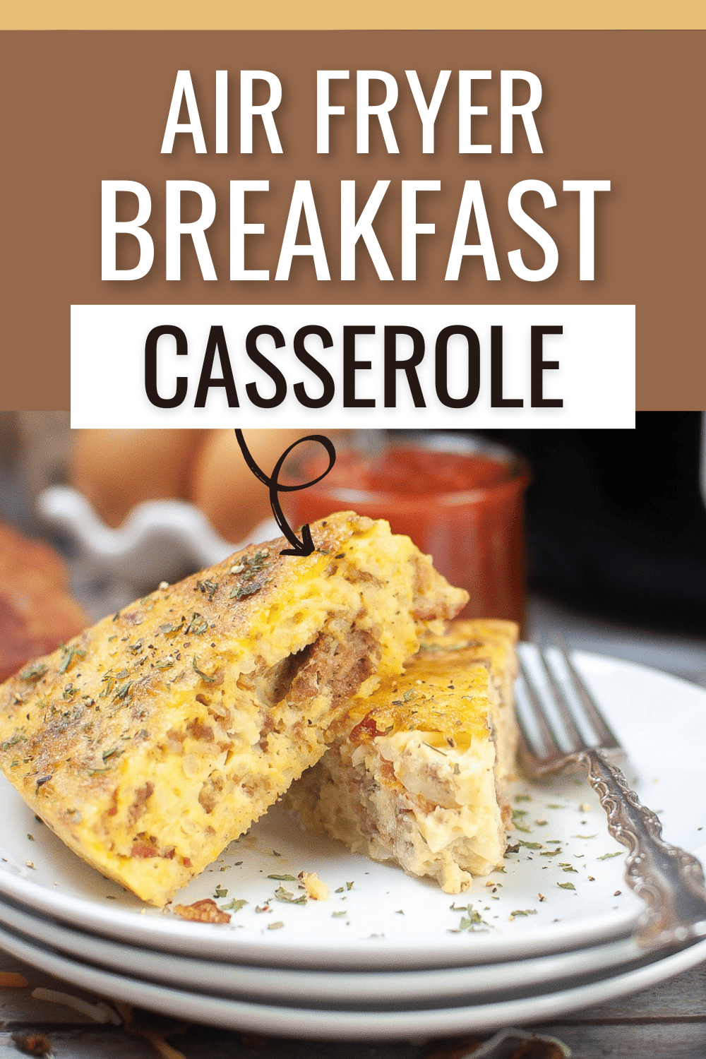 This Air Fryer Breakfast Casserole recipe is easy to make and full of flavor! It’s the perfect dish to feed a crowd for brunch or breakfast. #airfryer #breakfastcasserole #breakfastrecipe #brunch via @wondermomwannab