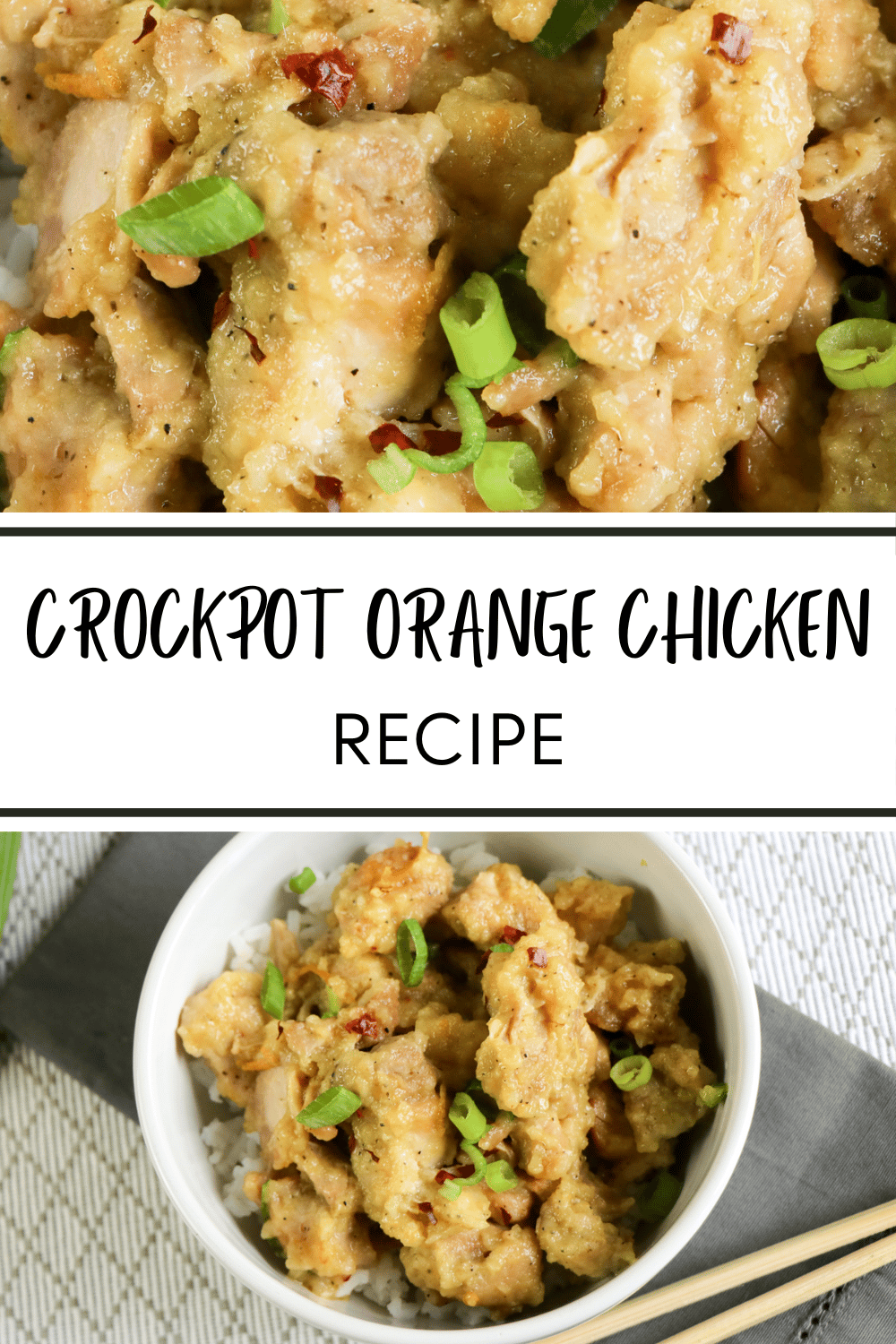 This Crockpot Orange Chicken Recipe is an easy and delicious way to get dinner on the table with very little effort. It's irresistible! #crockpotorangechicken #crockpot #slowcooker #orangechicken #recipe via @wondermomwannab