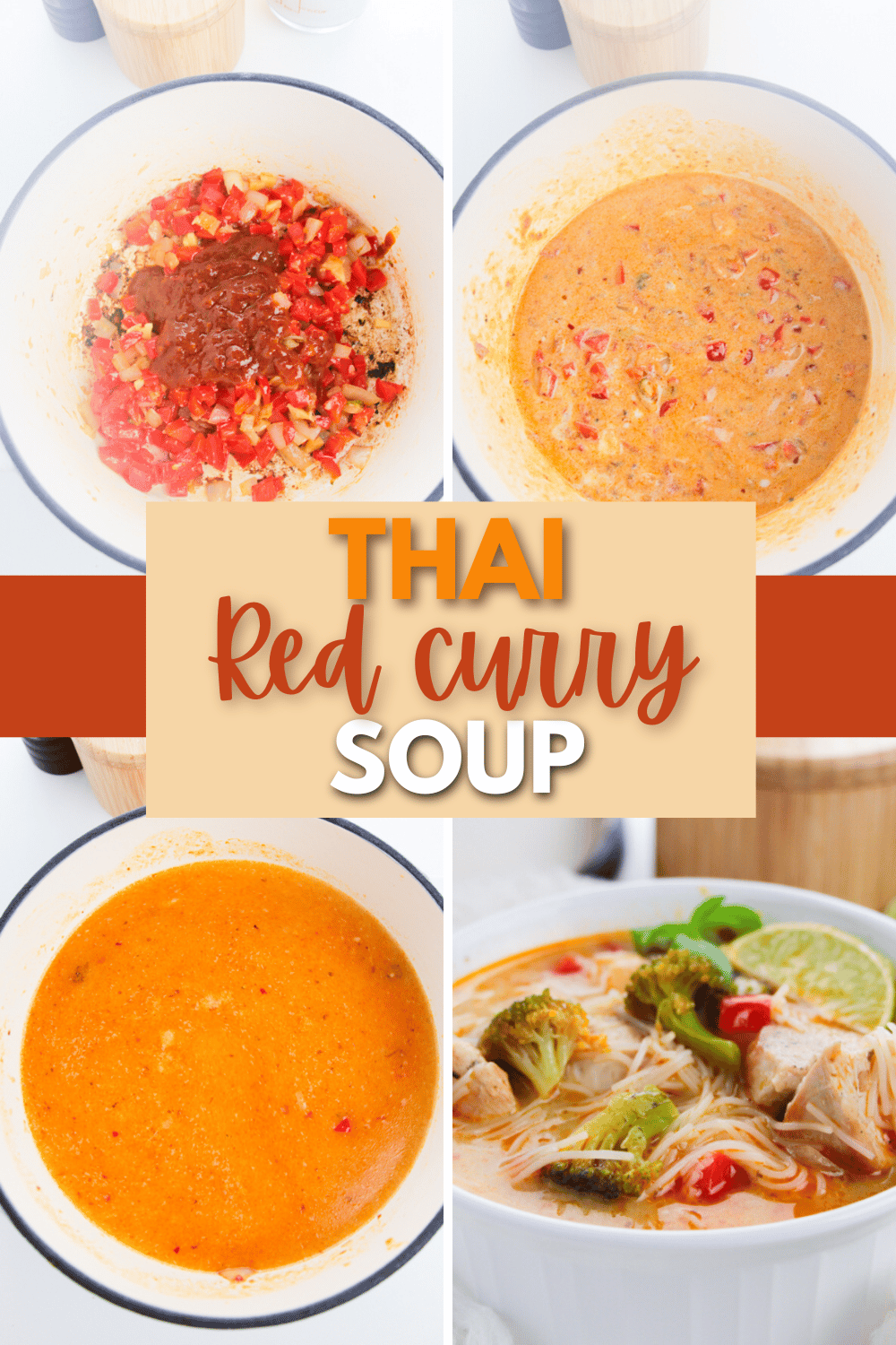 Thai red curry soup is a delicious and easy-to-make soup that is perfect for any occasion. This soup will warm you up from the inside out. #thairedcurrysoup #soup #fallrecipe #thaicurry via @wondermomwannab