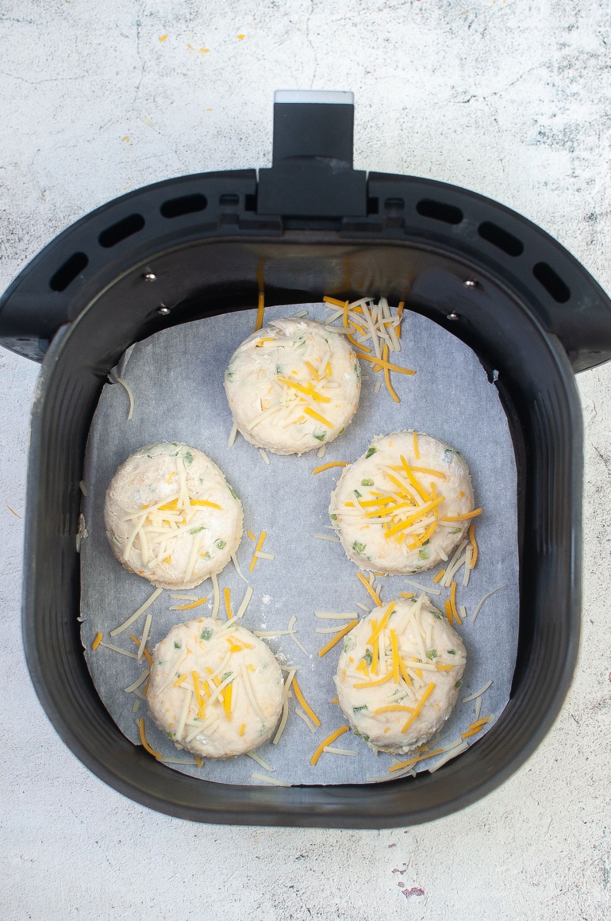 Biscuits dough in the Air Fryer.