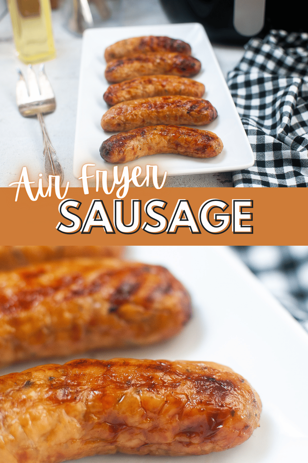 Air Fryer Sausage is a delicious, healthy, easy-to-make meal that can be enjoyed any time. Serve as is or with your favorite dipping sauce. #airfryersausage #airfryer #sausage #sausagelinks via @wondermomwannab