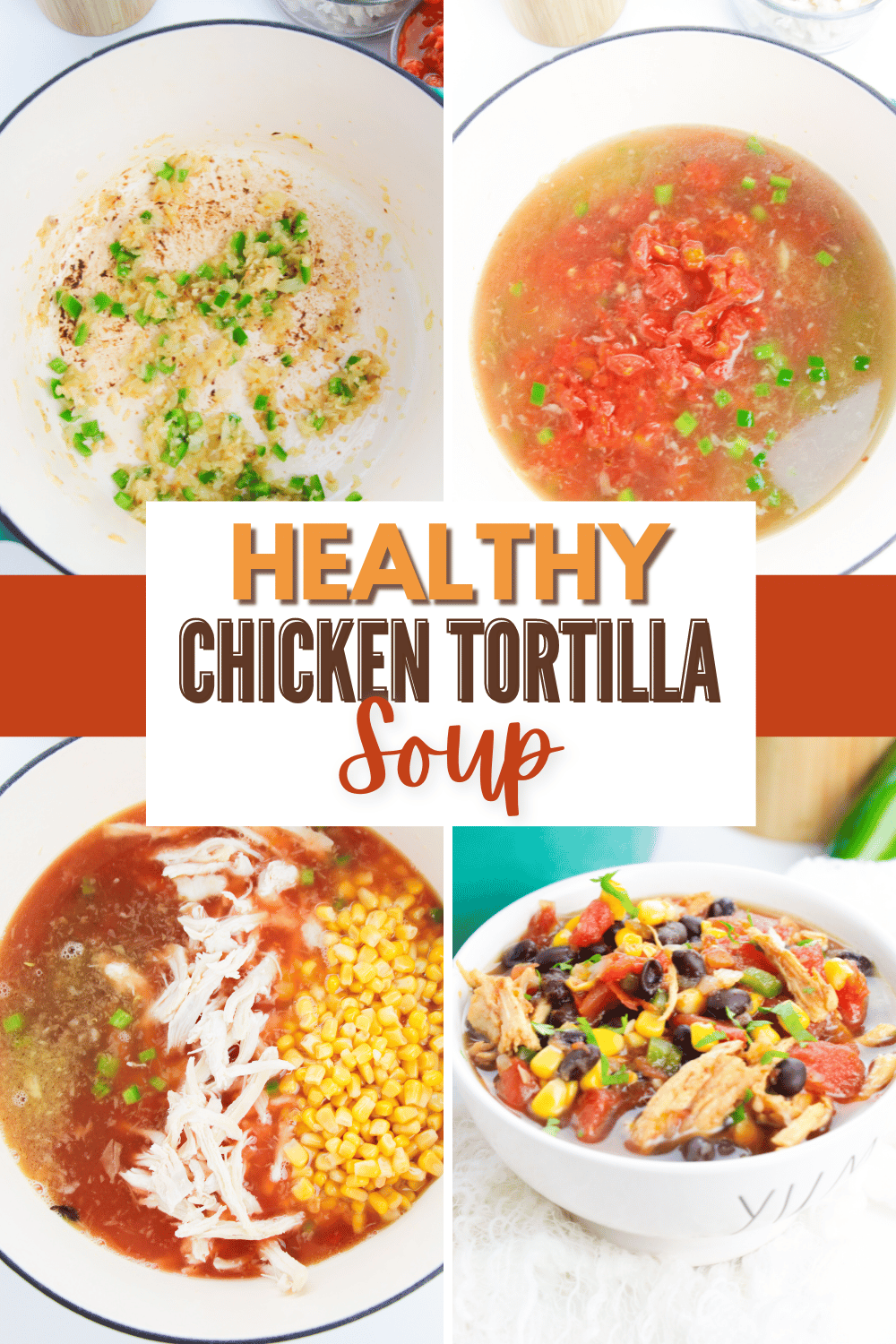This delicious healthy chicken tortilla soup is bursting with flavor and is perfect for fall. Plus, it’s easy to make, and budget-friendly! #healthychickentortillasoup #chickentortillasoup #chicken #tortillasoup #soup via @wondermomwannab