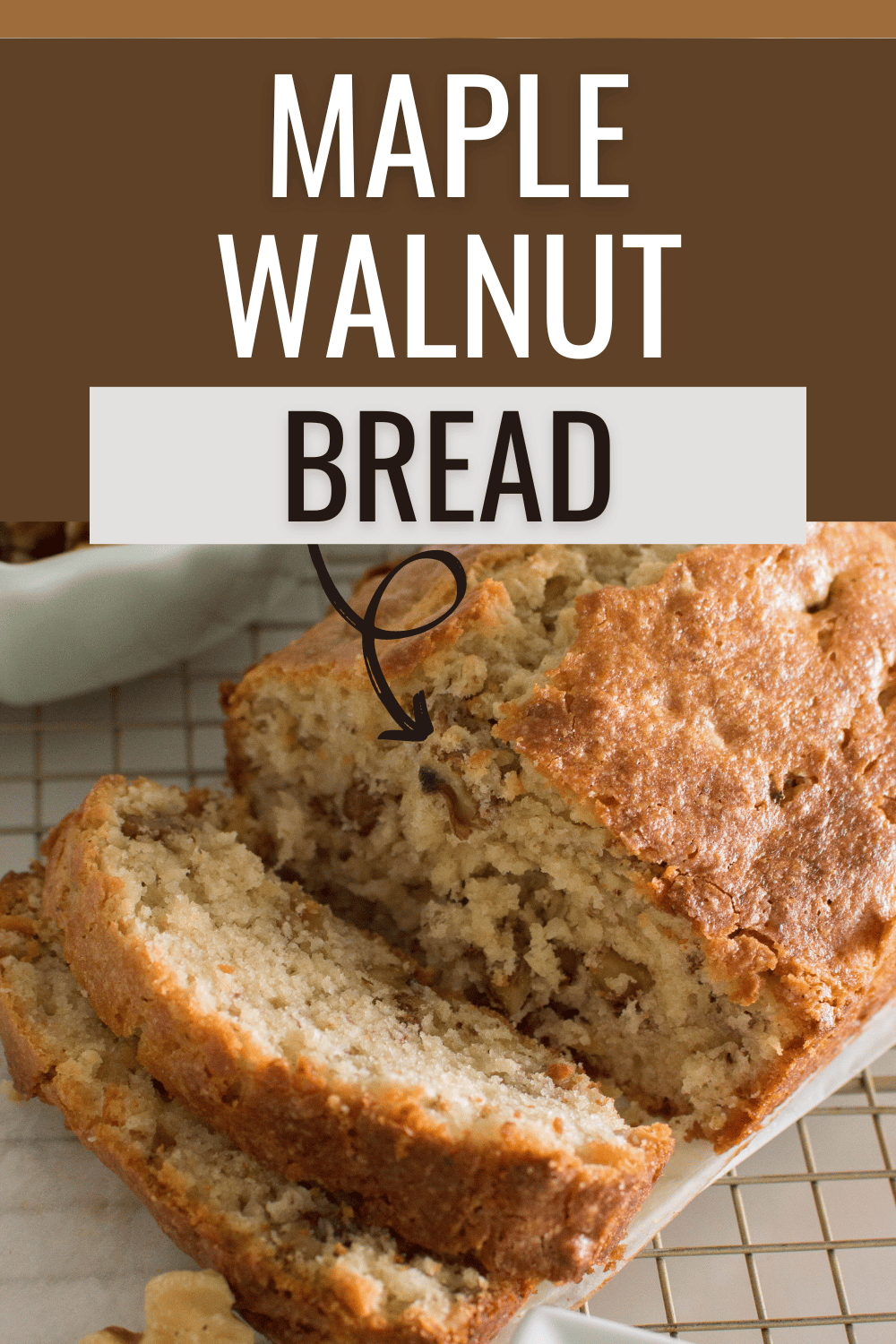 This Maple Walnut Bread is a delicious and easy-to-make quick bread. It’s perfect for breakfast or a snack, and makes a wonderful gift! #maplewalnutbread #breakfast #snack #fallfood #recipe via @wondermomwannab