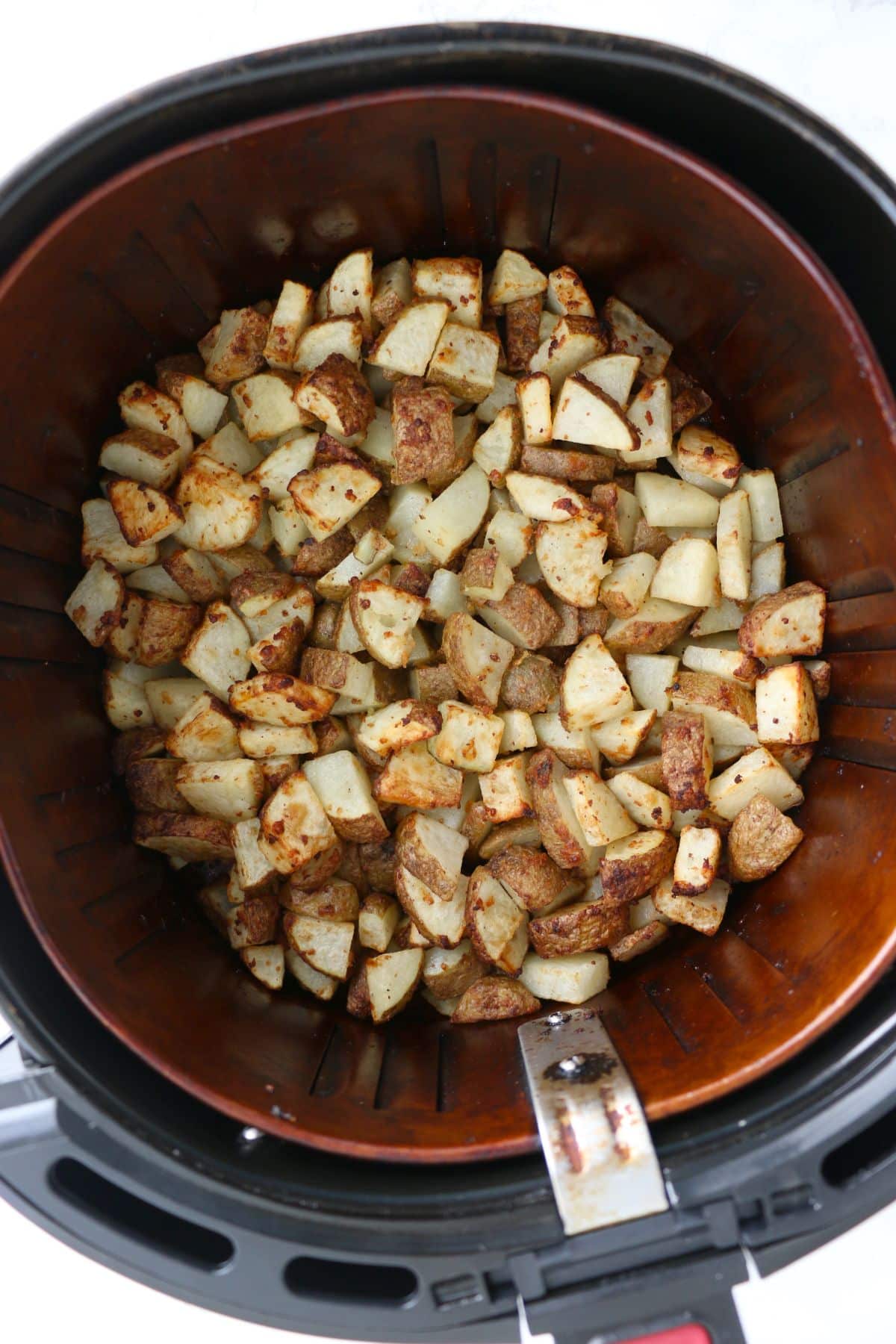 Air-fried potatoes in the Air Fryer.