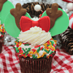 Minnie Mouse Reindeer Cupcakes