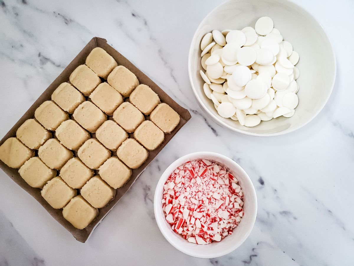 White Chocolate Peppermint Cookies ingredients.